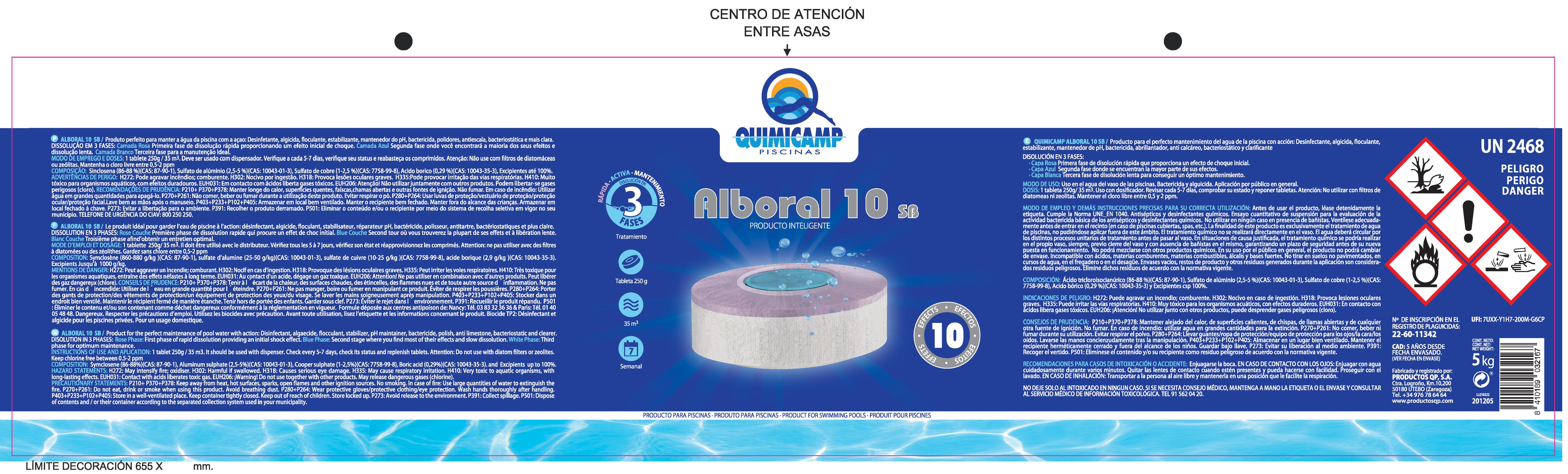 CLORO PASTILLAS 10 ACCIONES 5KG ALBORAL - 3