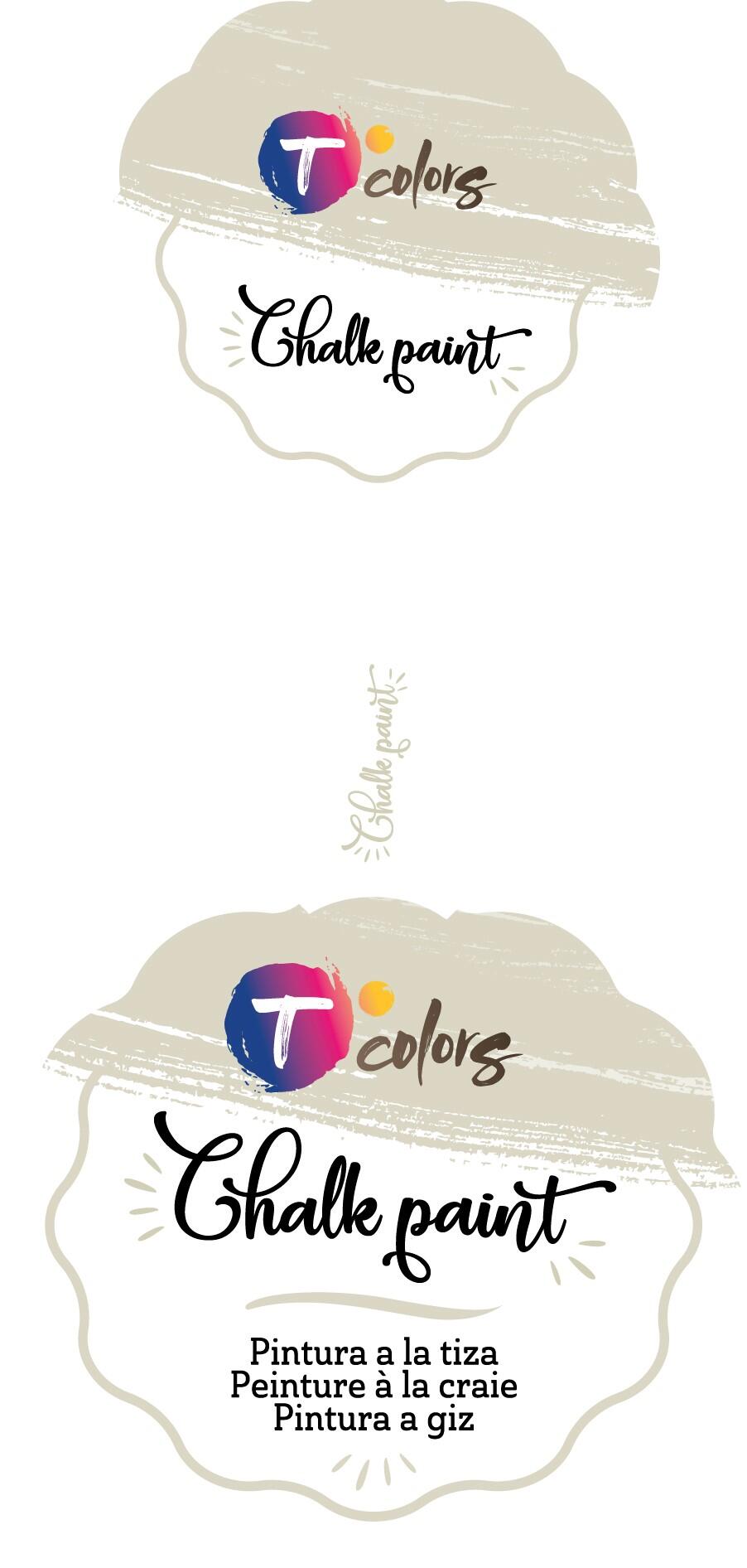 Pintura efecto tiza TCOLORS 175ml casi negro - 10