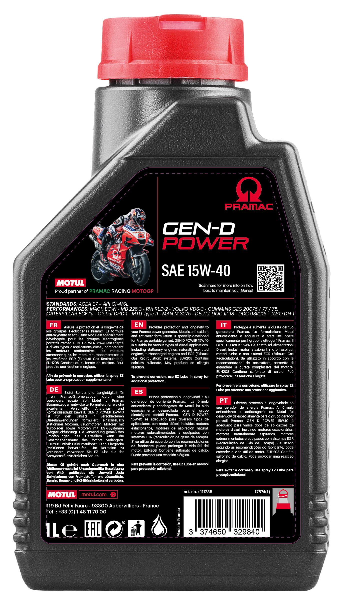 Óleo para motor diesel Motul 15W40 - 2