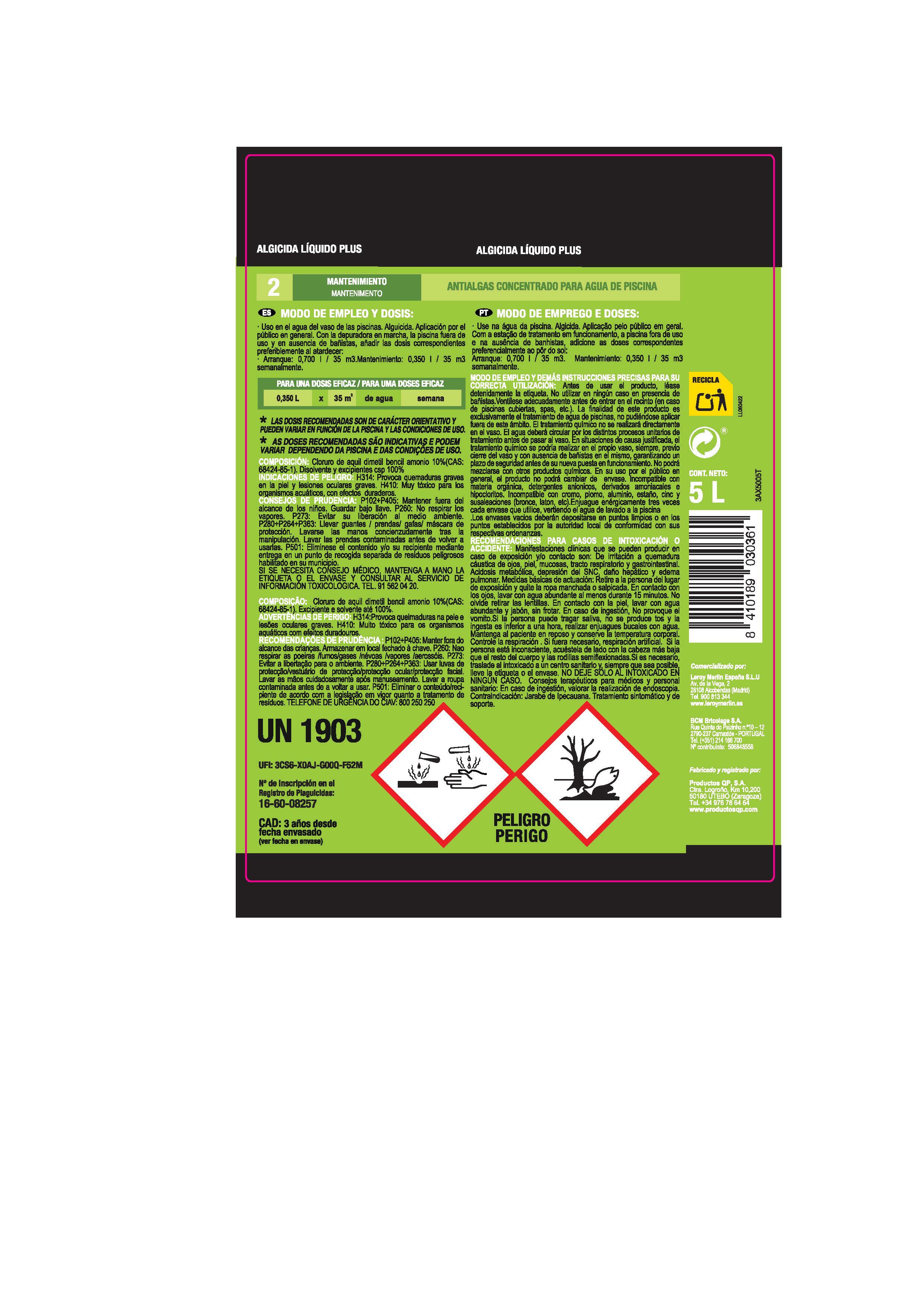 Algicida AXTON PLUS 5L - 3