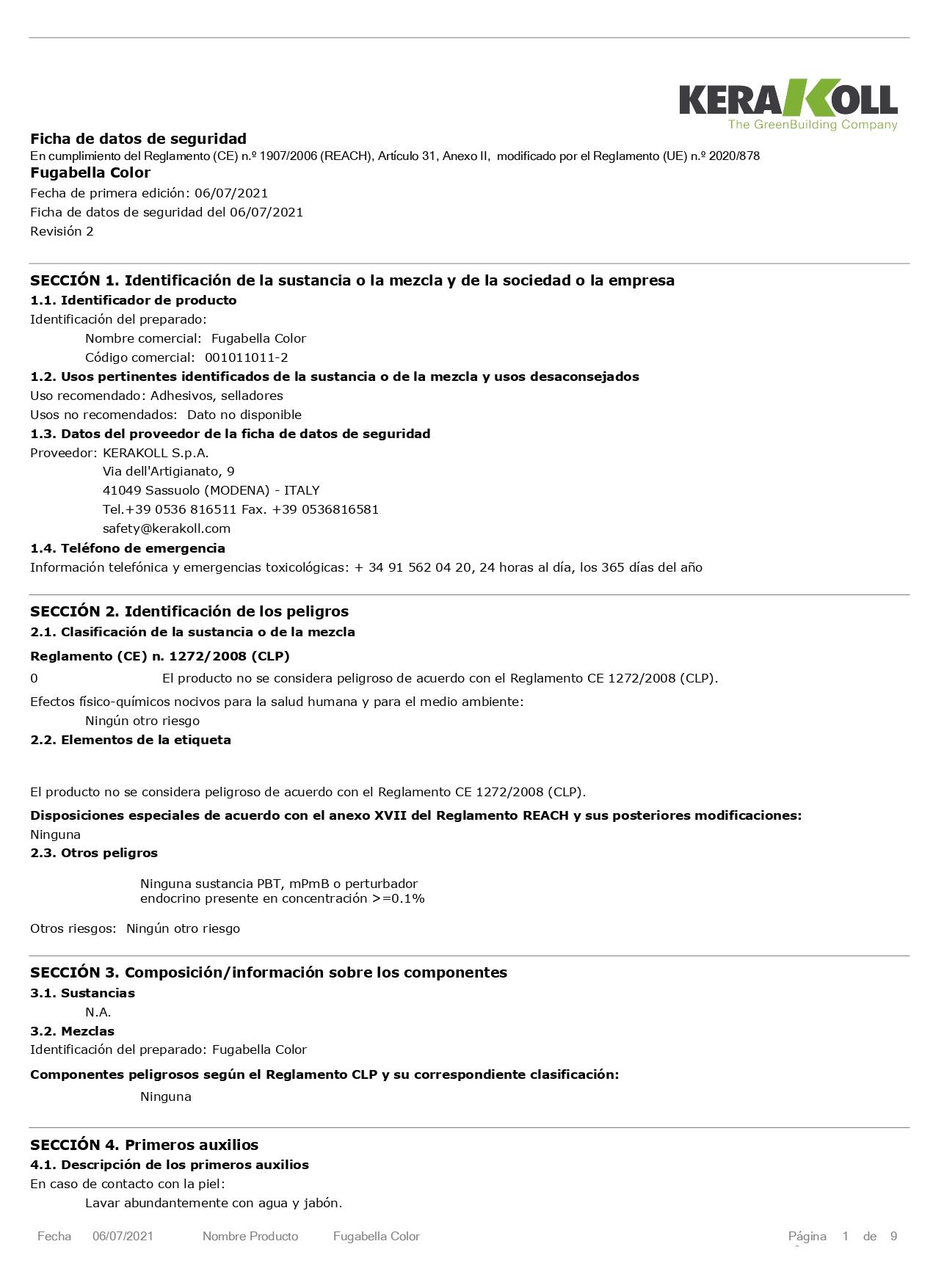 Mortero para juntas Fugabella KERAKOLL Color 34 3kg - 4