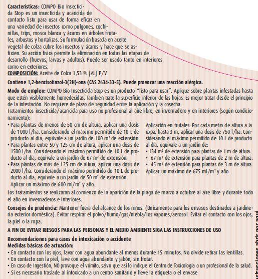 Insecticida COMPO BIO concentrado 250 ml - 3