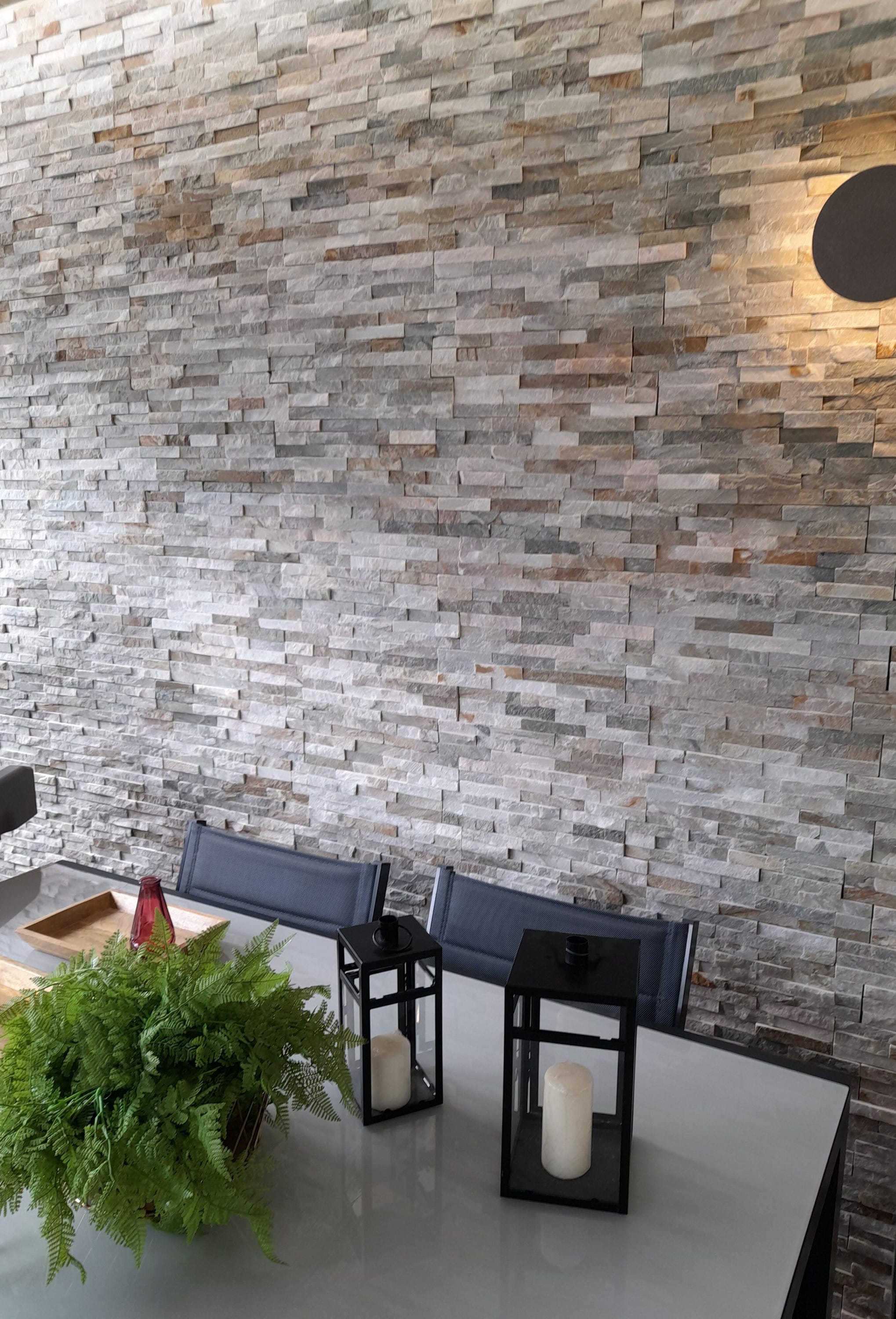 Revestimiento de piedra natural PETRA beige 15x40 cm | Leroy Merlin