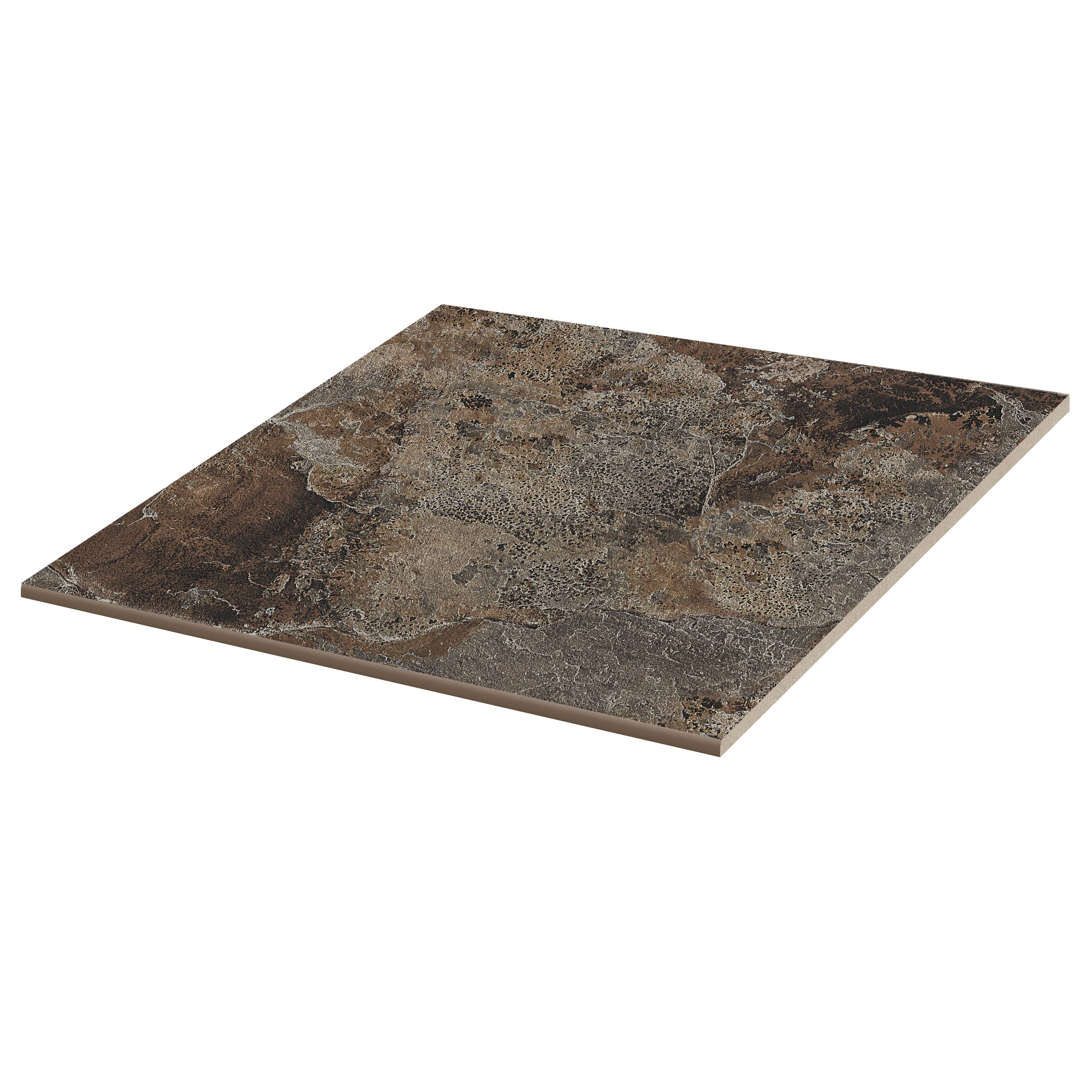 Peldaño de escalera gres porcelánico vera 32.5x32.5 antracita multi c3