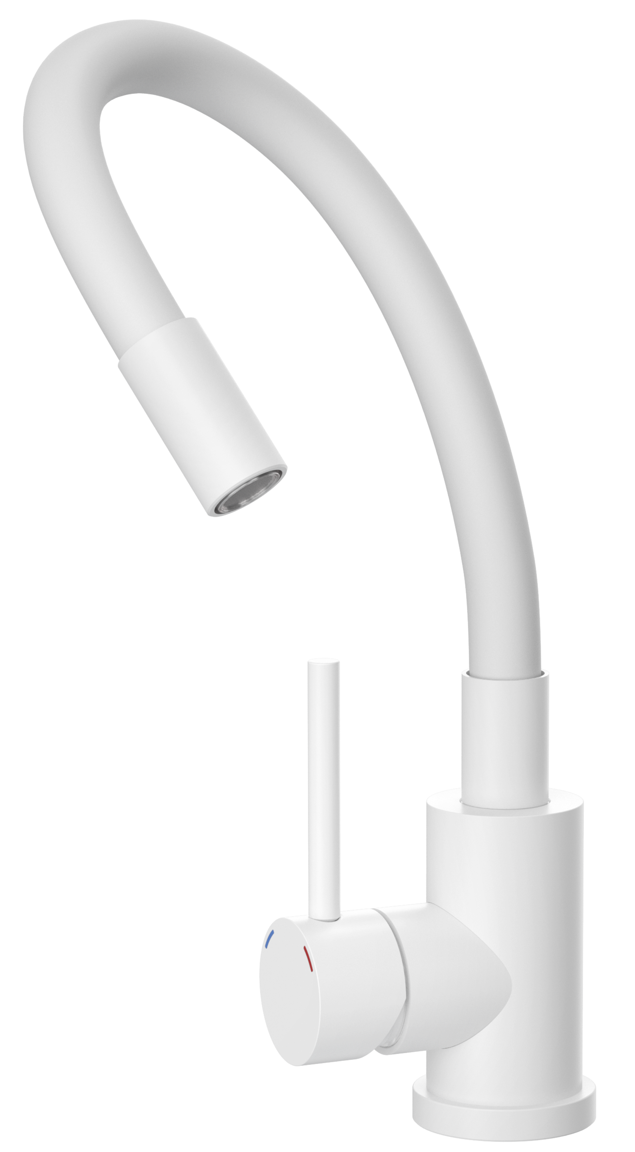Bateria kuchenna z elastyczną wylewką Elastic Biała matowa Quadron - 5