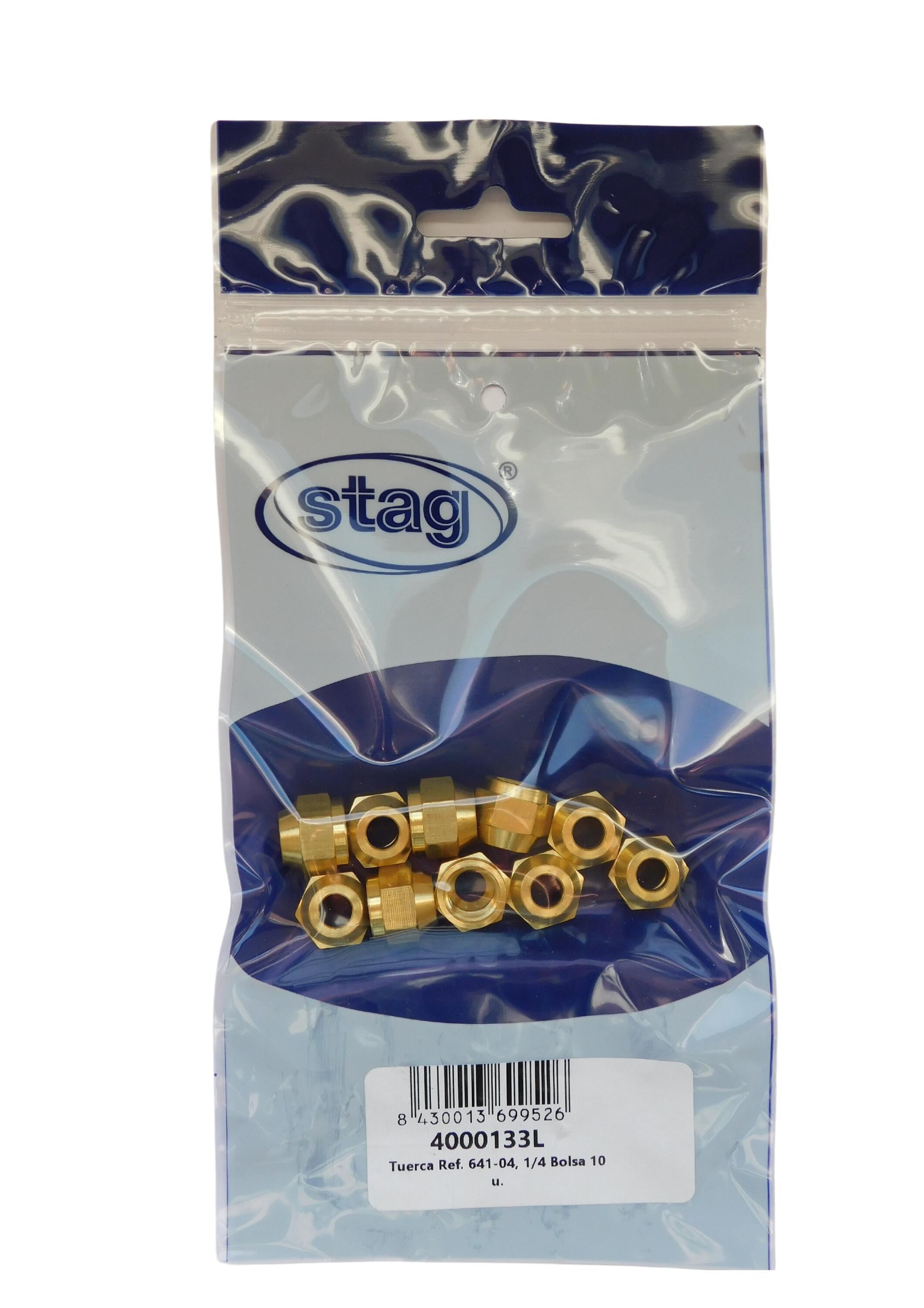 Bolsa 10 tuercas 641-04 1/4 stag