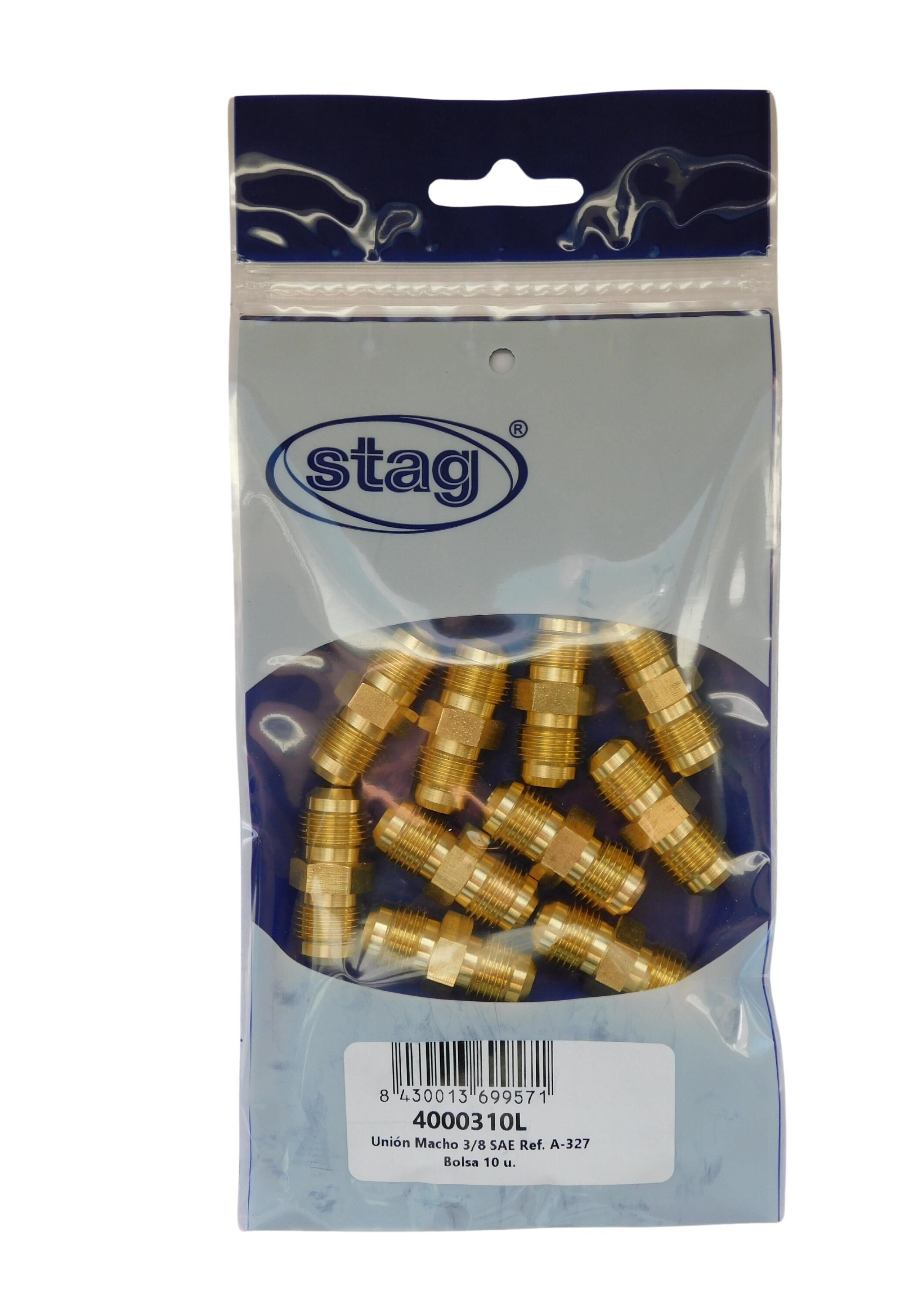 Bolsa 10 union/macho a-327 sae 3/8 stag