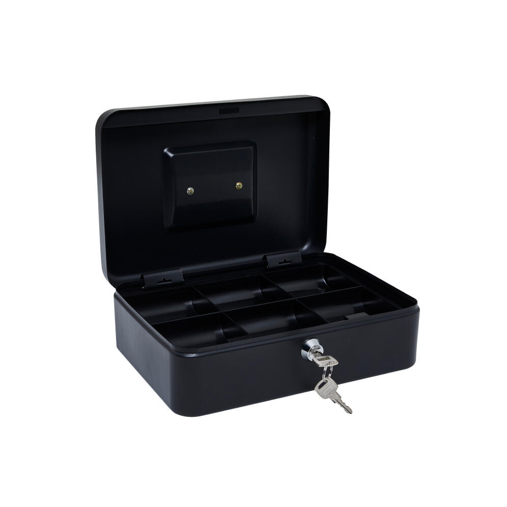 Caja de caudales en acero negro de 25x9x18 cm