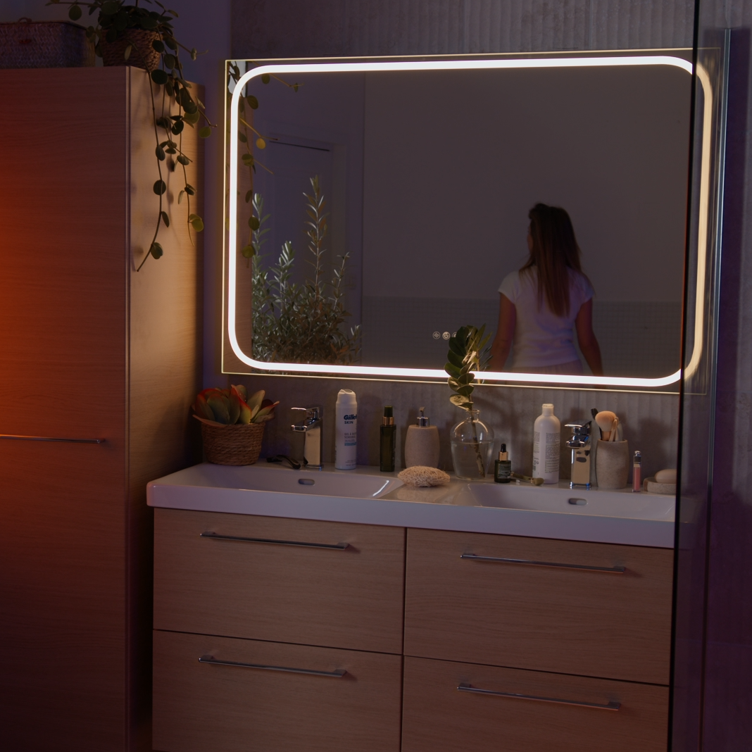 Espelho com iluminação 150x80 cm Sensea Remix - 12