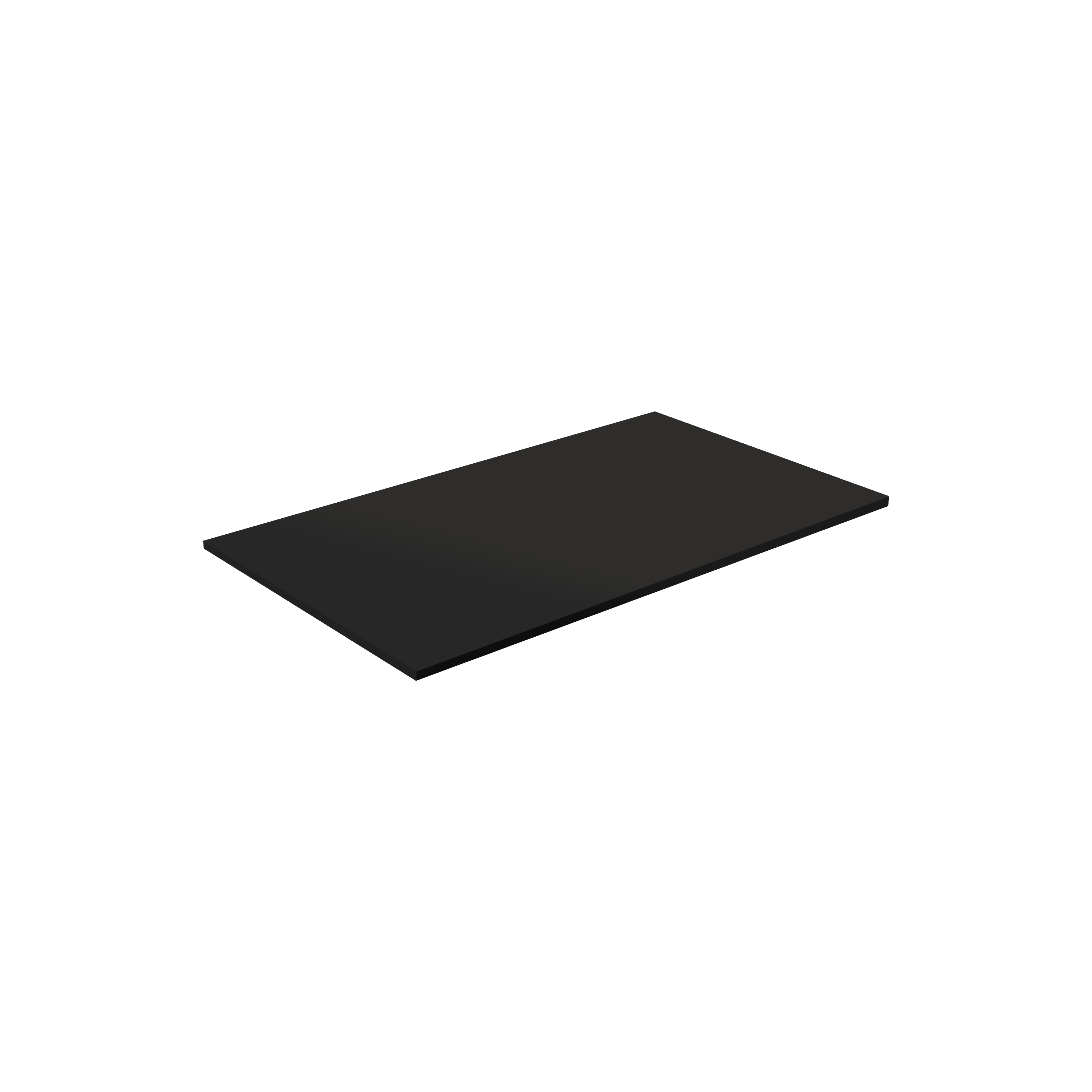 Encimera lavabo mia compatech negro 81x46x1.2 cm