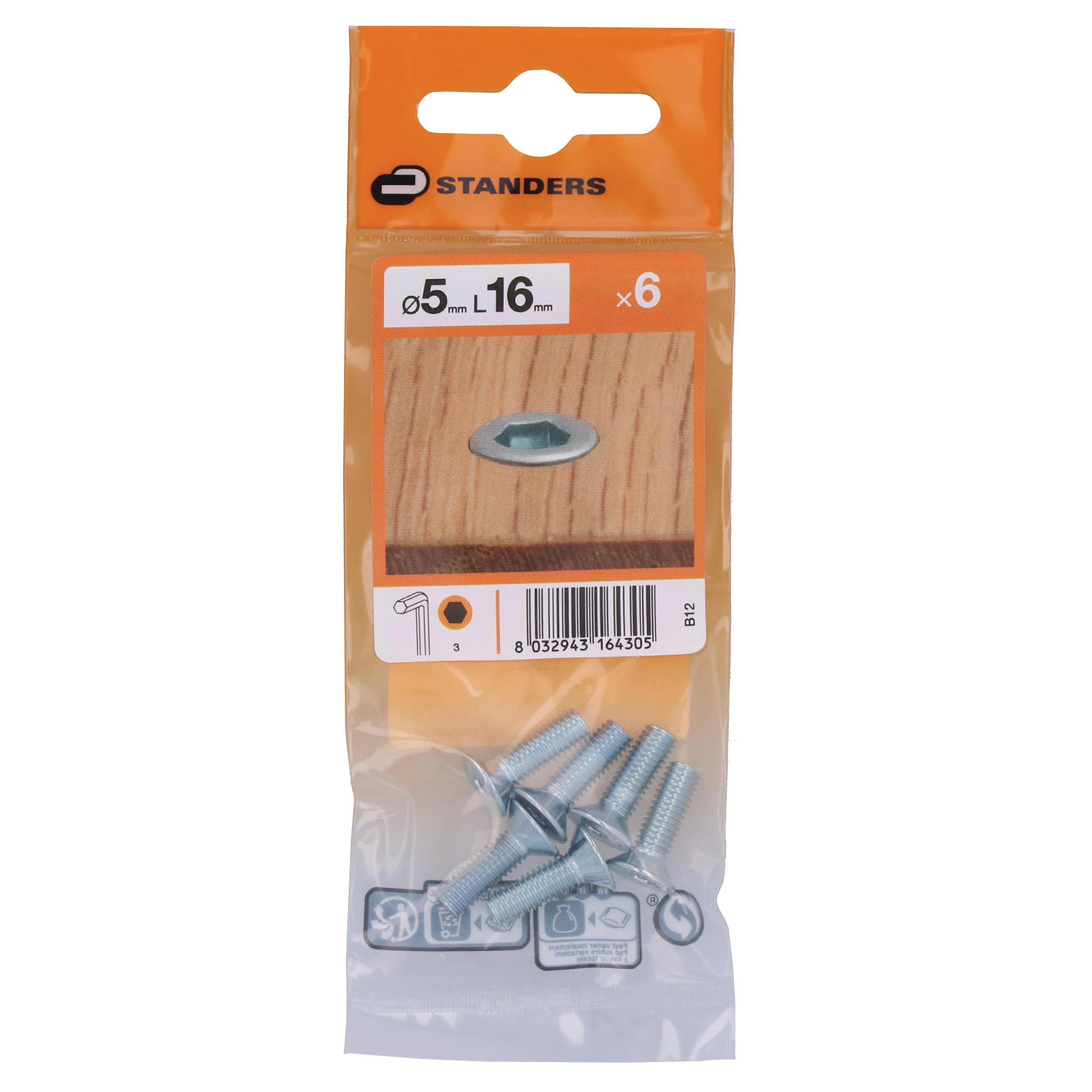 Viti A Testa Piatta M5-0.8 X 15 Mm In Acciaio - Confezione Da 250 Pezzi - Yfs
