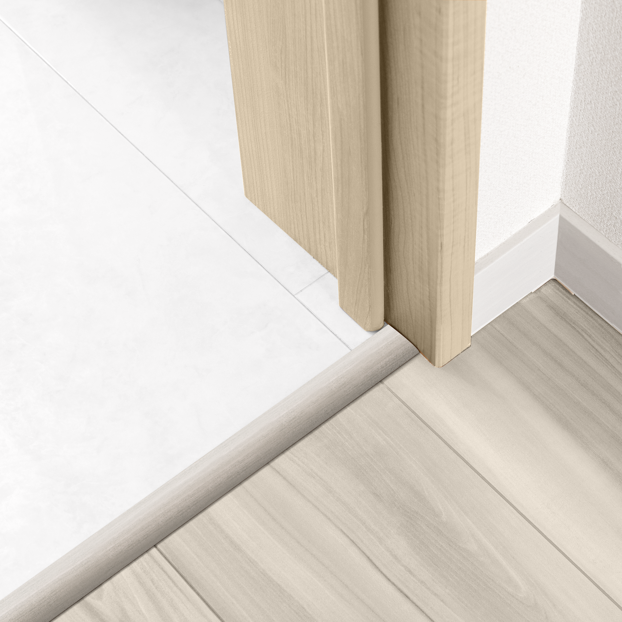 Perfil de umbral 4 en 1 de aluminio color madera gris 830x37mm ARTENS GR120 - 2