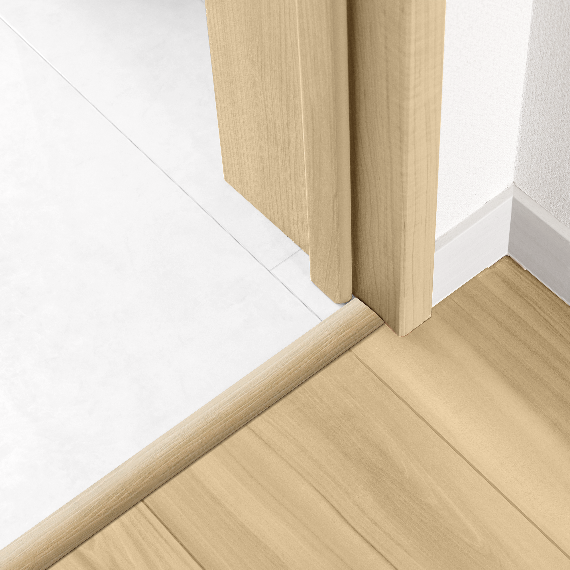 Perfil de umbral 4 en 1 de aluminio color madera natural 830x37mm ARTENS NAT315 - 4