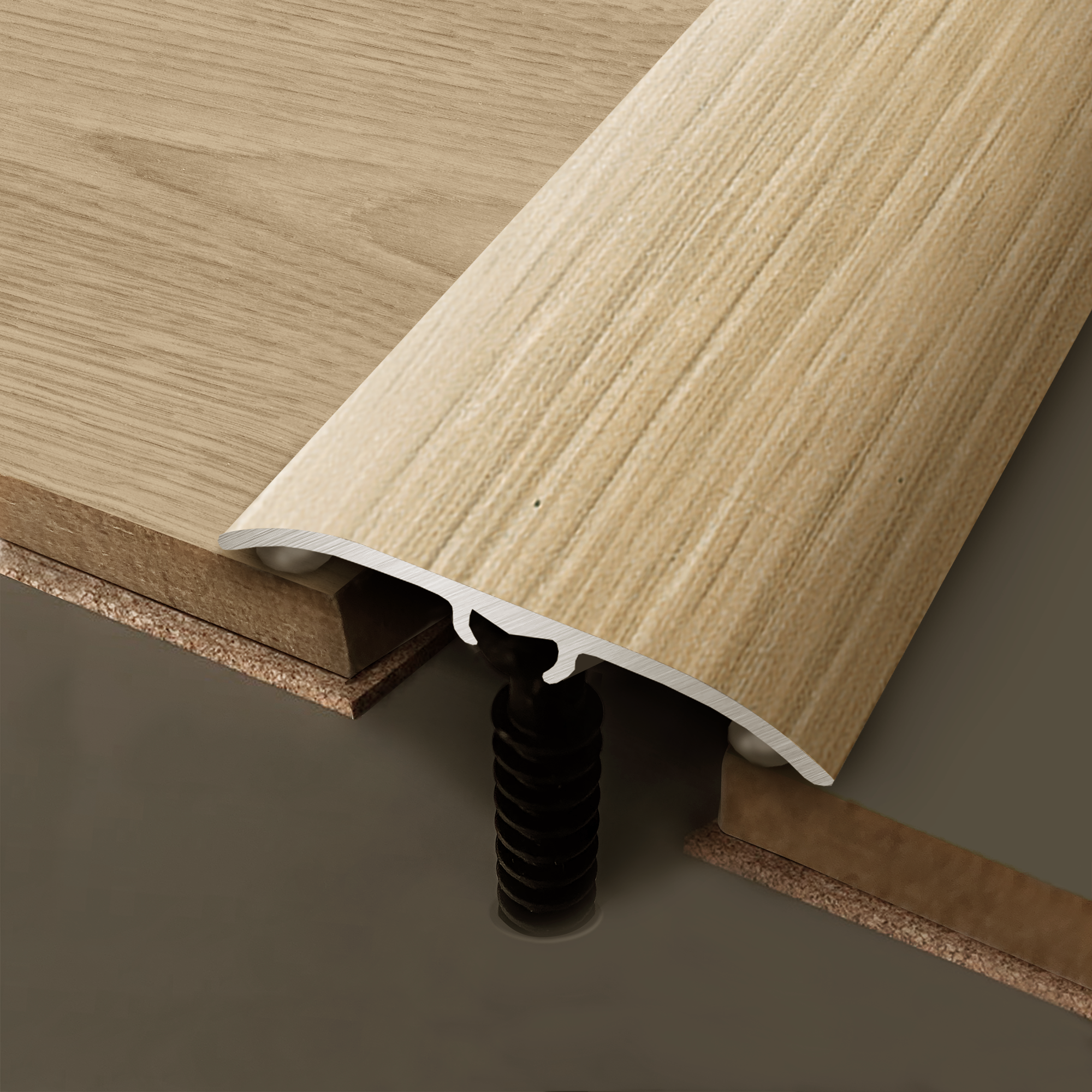 Perfil de umbral 4 en 1 de aluminio color madera natural 830x37mm ARTENS NAT315 - 6