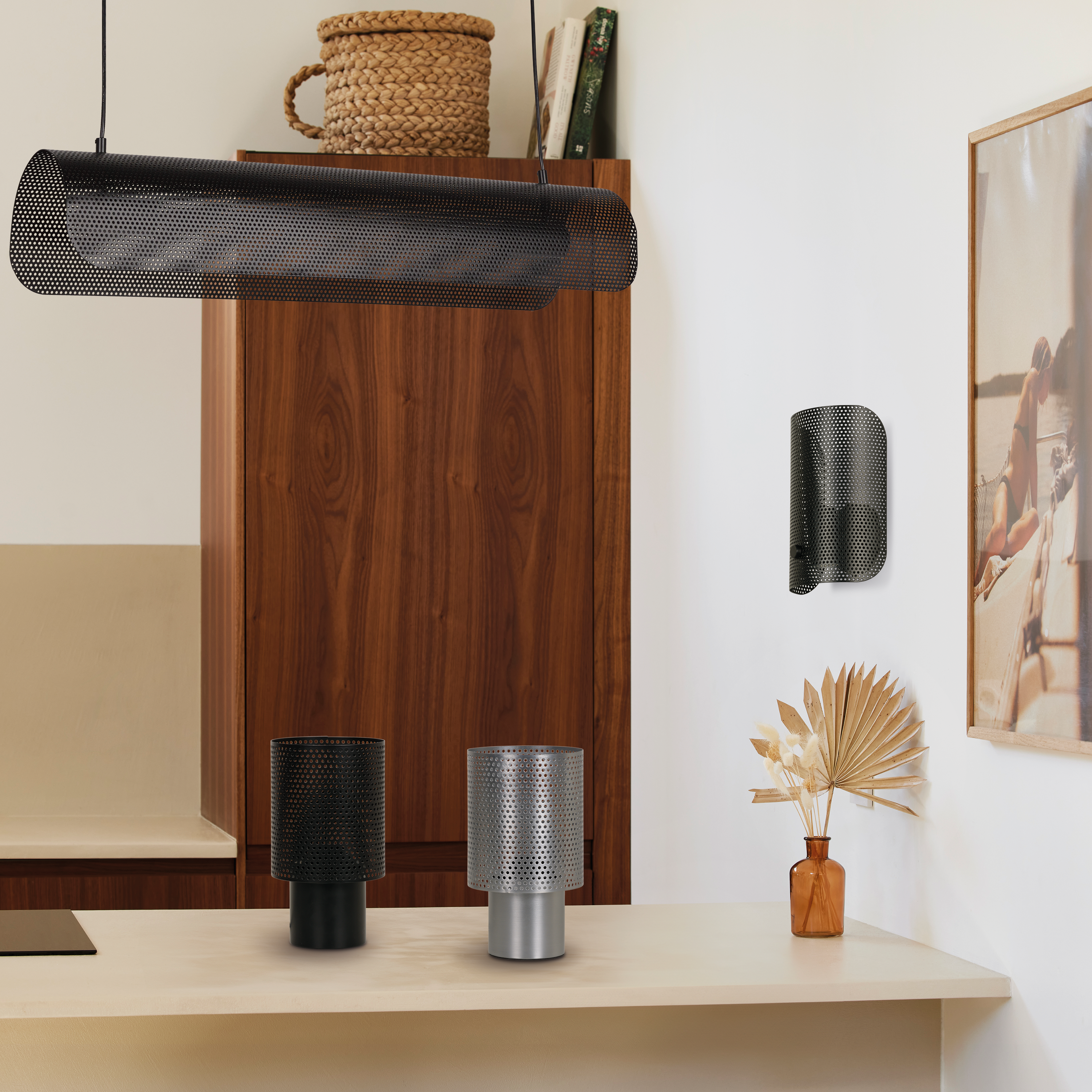 Lampa wisząca Carmid czarna 2 x E27 Inspire - 9