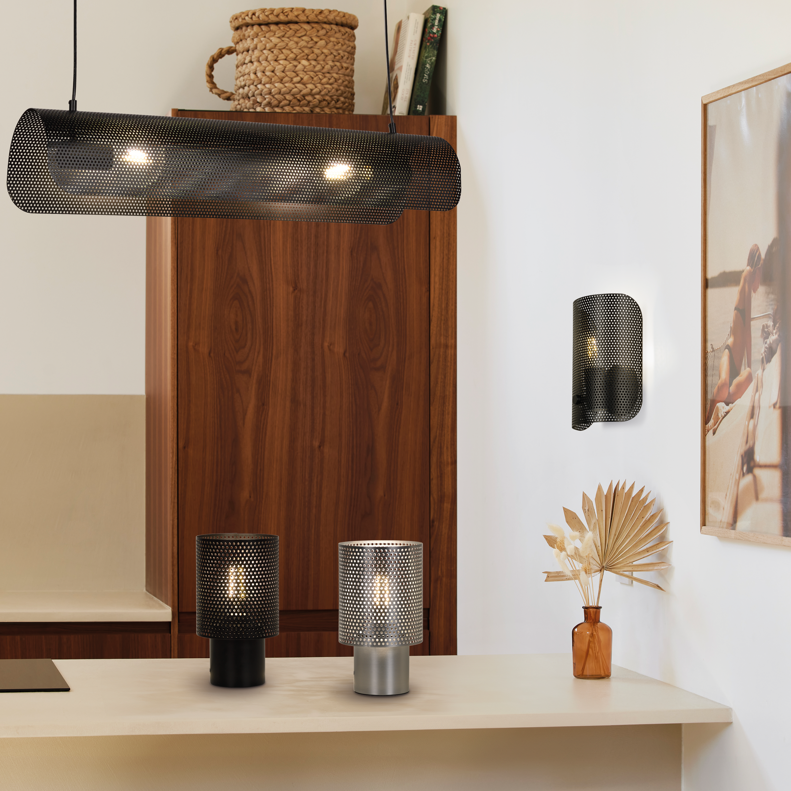 Lampa wisząca Carmid czarna 2 x E27 Inspire - 8