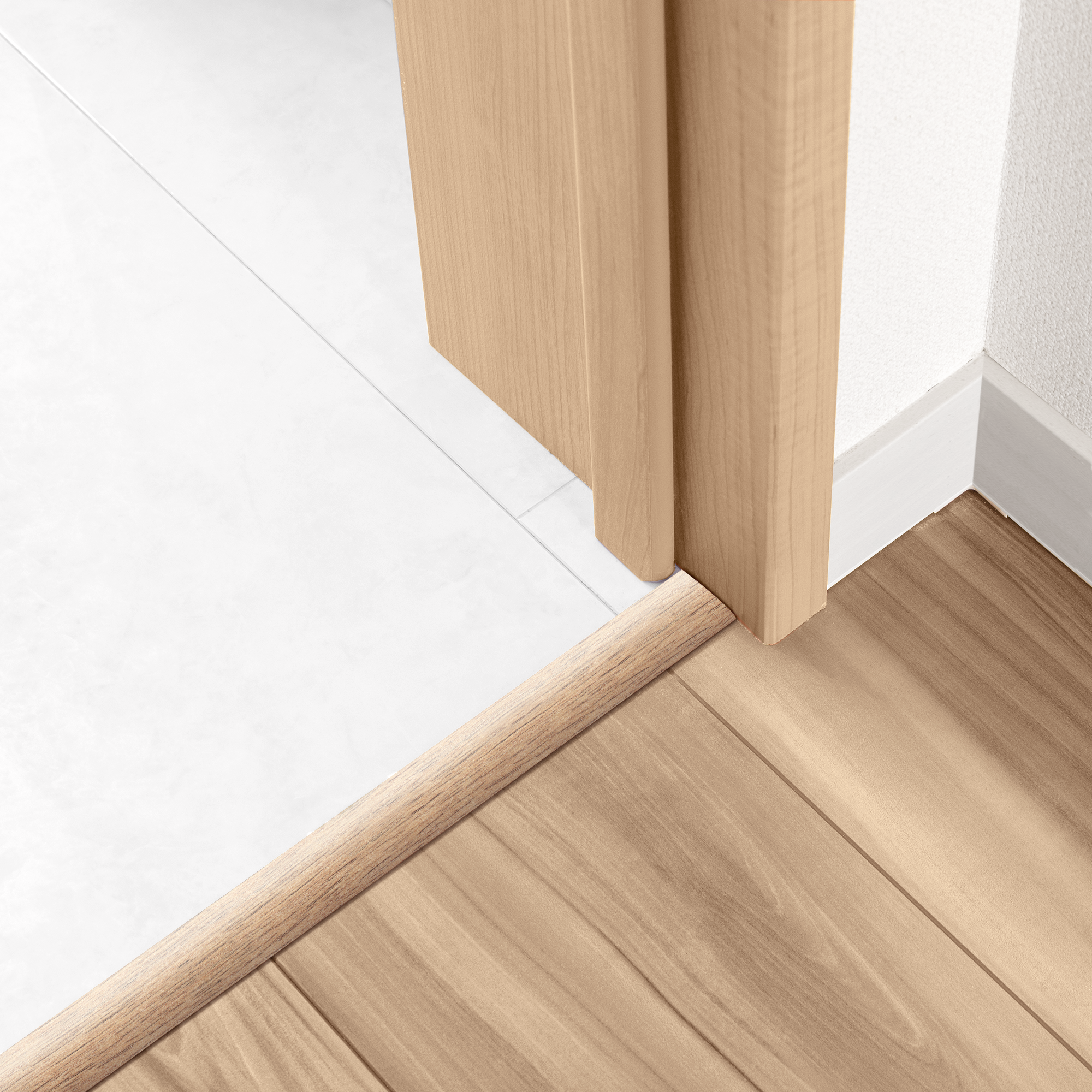 Barre de seuil alu décor amarante à fixer, l.3.7 cm x L.83 cm ARTENS - 2