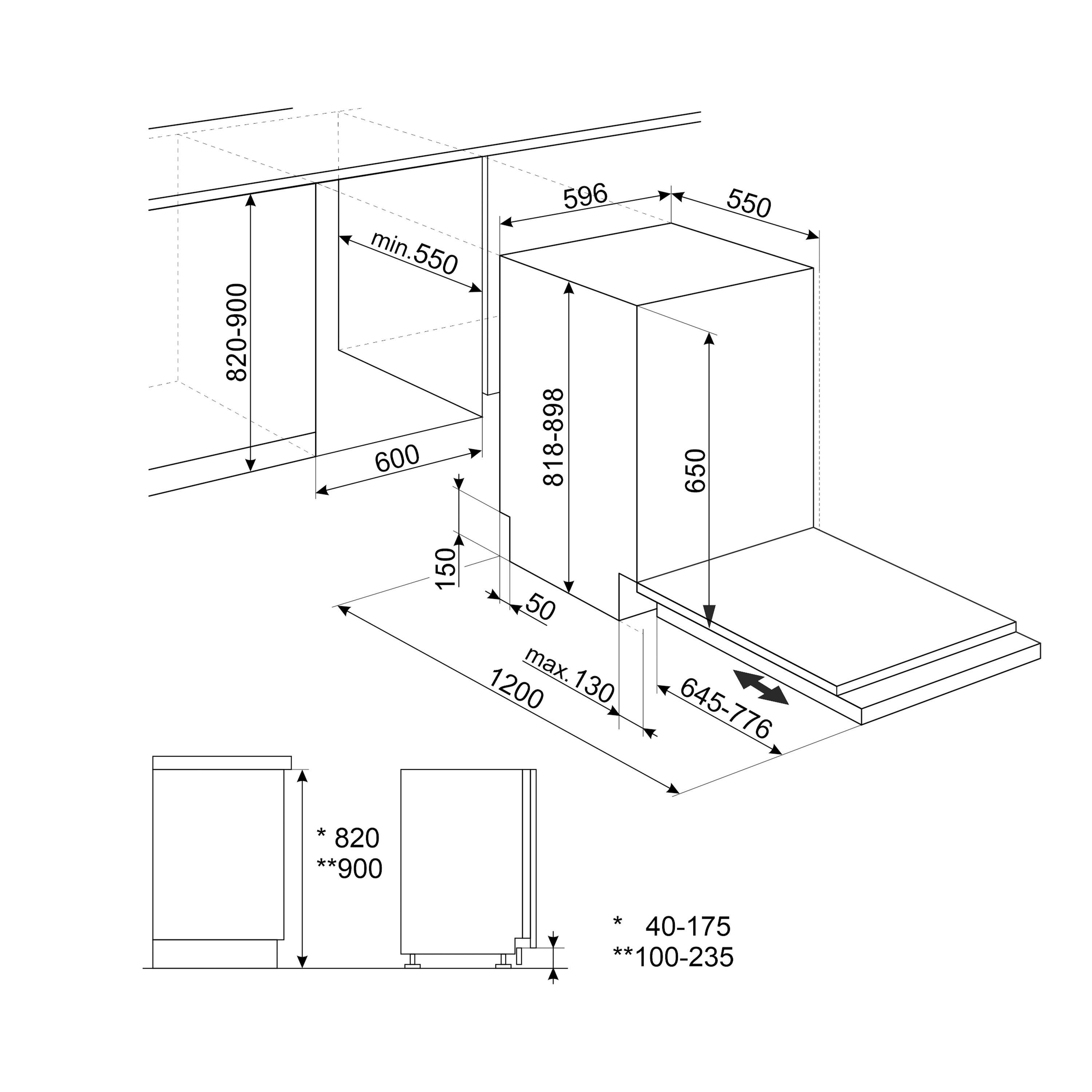 Lave-vaisselle intégrable l.60 cm 13 couverts SMEG STL262D - 2