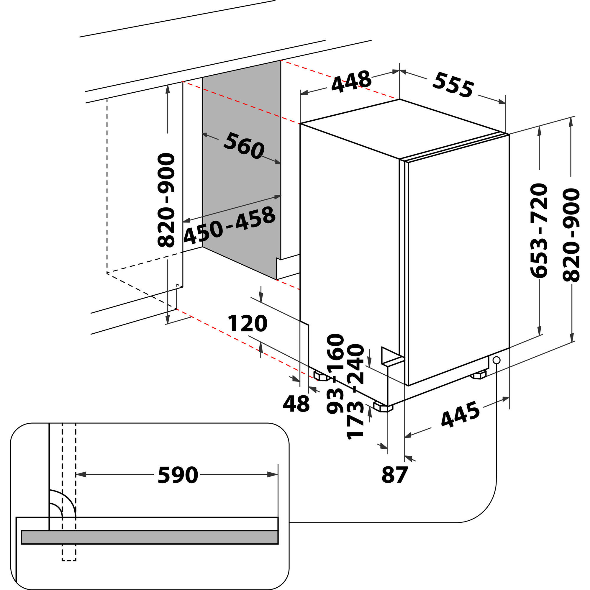 Lavavajillas integrable INDESIT DI9E 2B10 9 cubiertos 5 programas con inicio diferido blanco 45cm clase F - 10