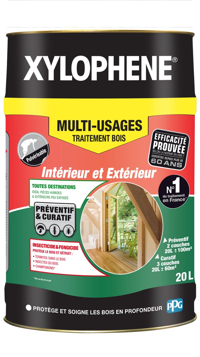 Traitement du bois multi-usages , XYLOPHENE 20L