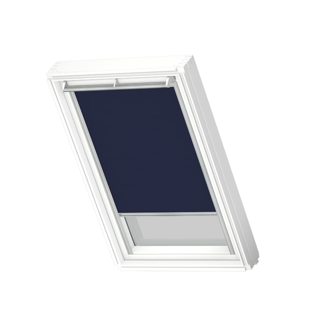 Store fenêtre de toit VELUX occultant manuel bleu foncé DKL MK04 1100S, cadre gr