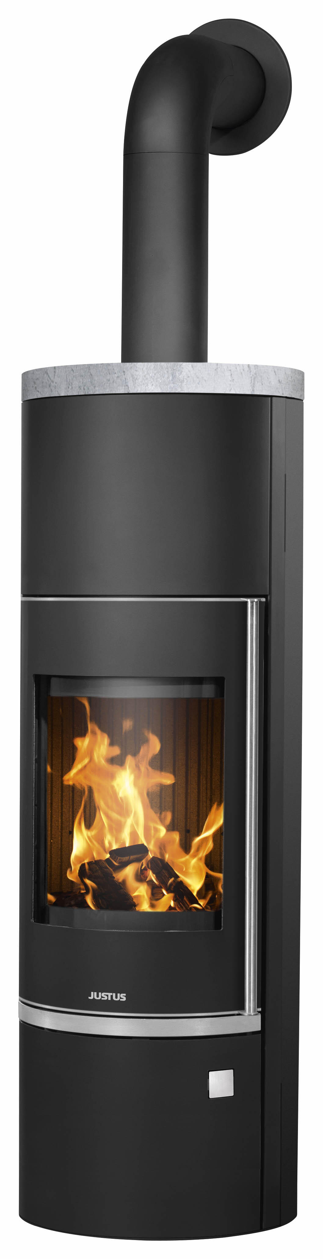 Poêle à bois JUSTUS Faro aqua 2.0 porte fonte noir / gris, 8 kW Leroy — free download