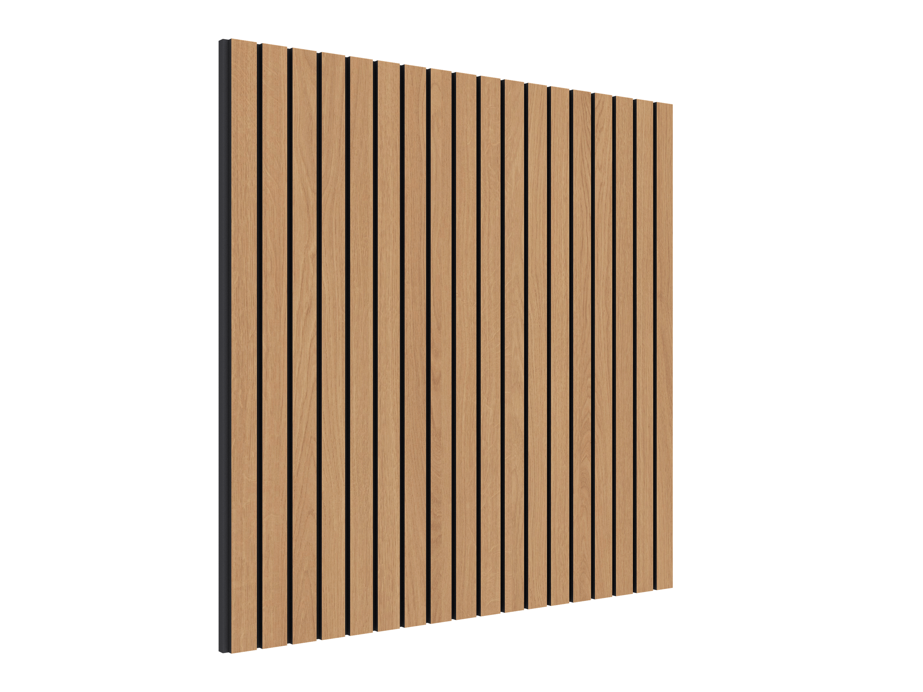 Painel ripado acústico, resistente à humidade Carvalho natural 59.5X59.5CM (8un) - 3