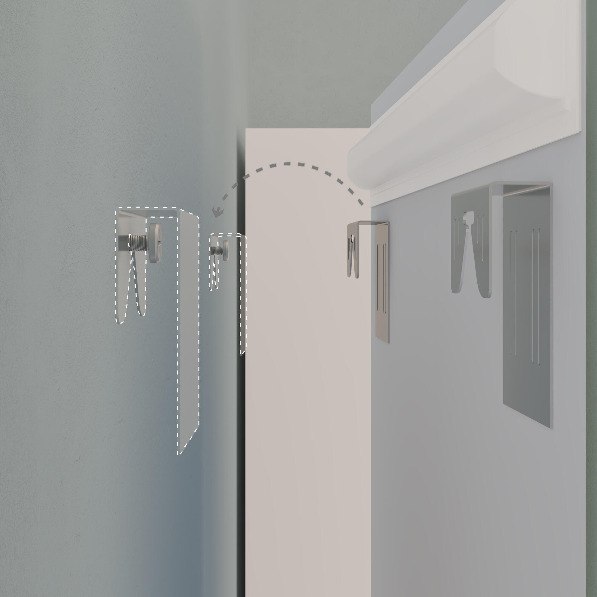 Specchio con illuminazione integrata bagno rettangolare Essential SENSEA L 50 x H 70 x P 3 cm grigio / argento - 11