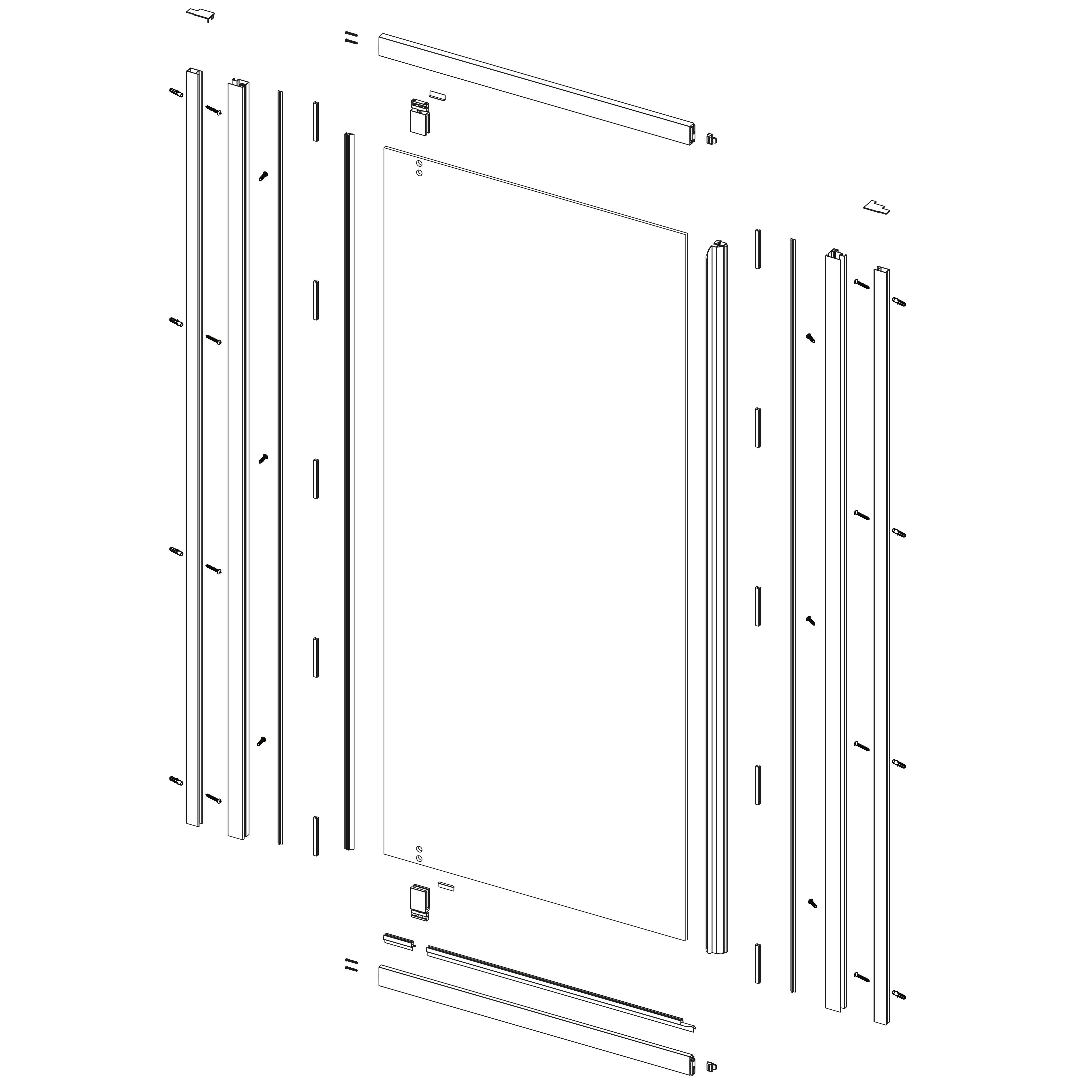 Porta doccia battente Style L 86-90 cm x H 200 cm x SP 8 mm, profilo cromo - 5