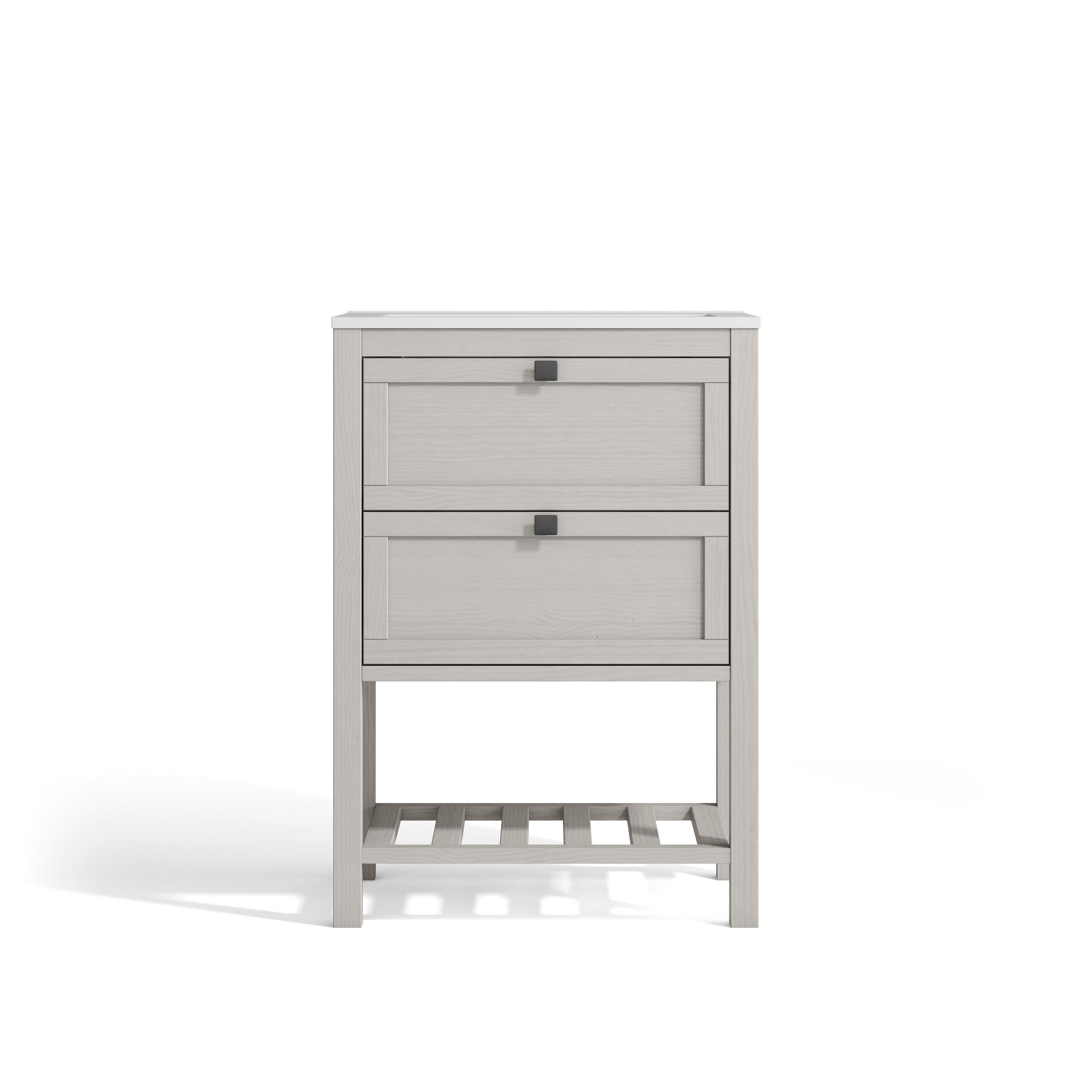 Mueble de baño vintage gris 60x45 cm