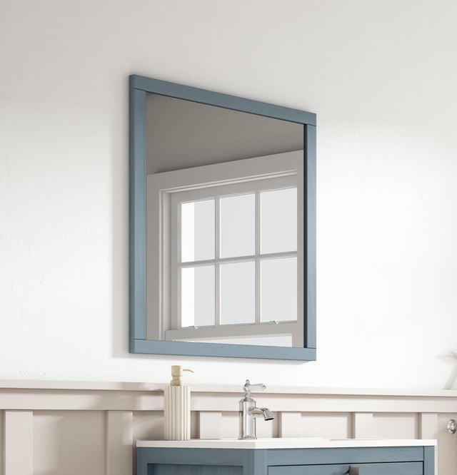 Espejo enmarcado rectangular Vintage azul  60 x70 cm