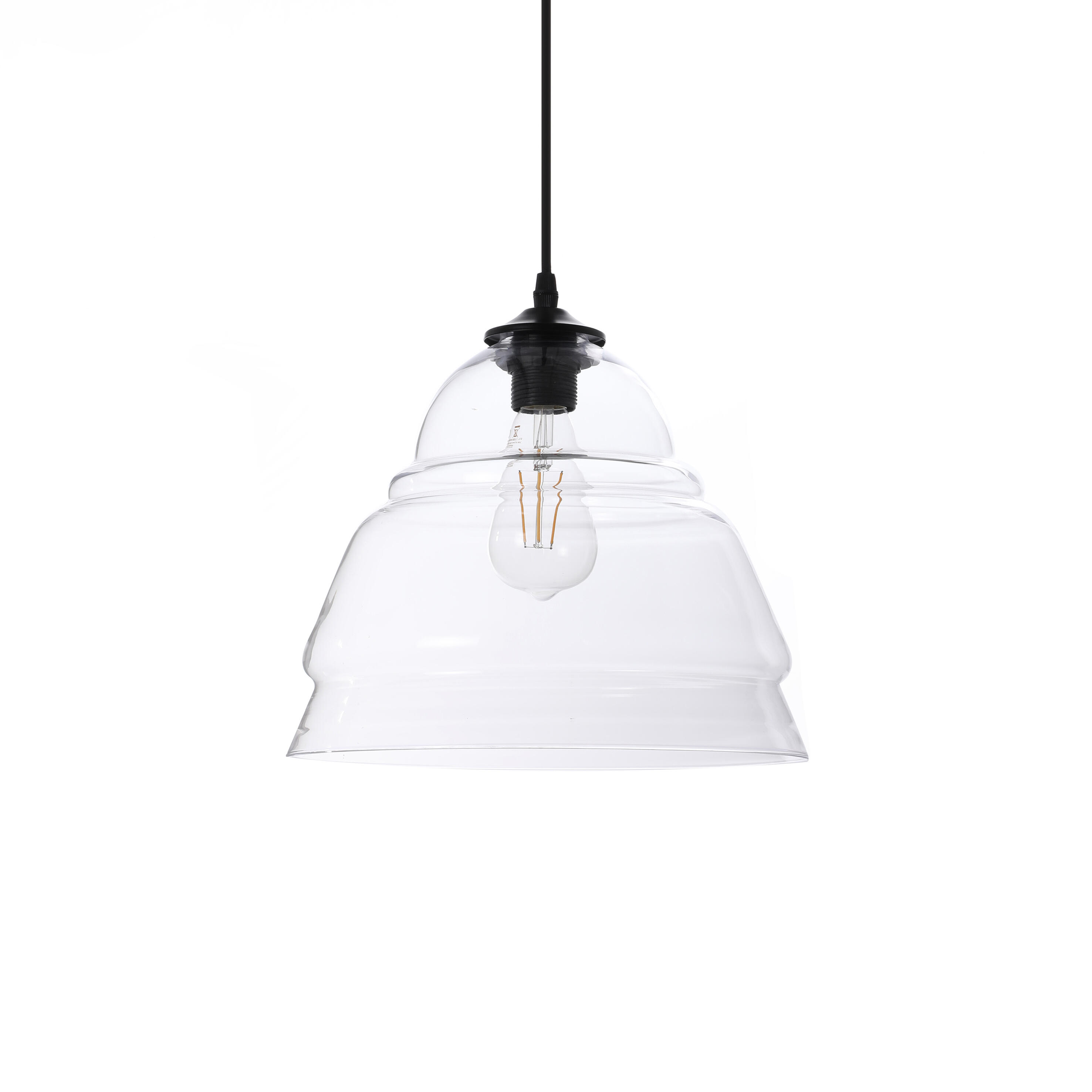 LUSSIOL Sospensione In Lino Beige - Lampada A Sospensione Tamburo 35 Cm, Luce Calda E Diffusa Per Soggiorno O Camera Da Letto