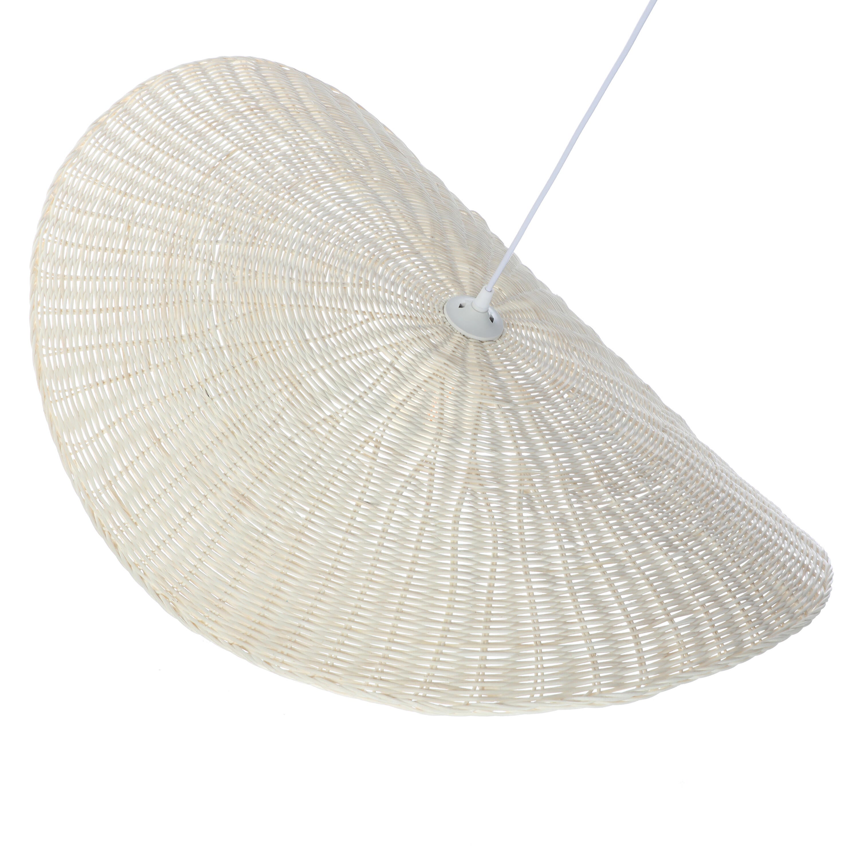Suspension Padang rotin, blanc, Diam.58 cm, E27 - 4