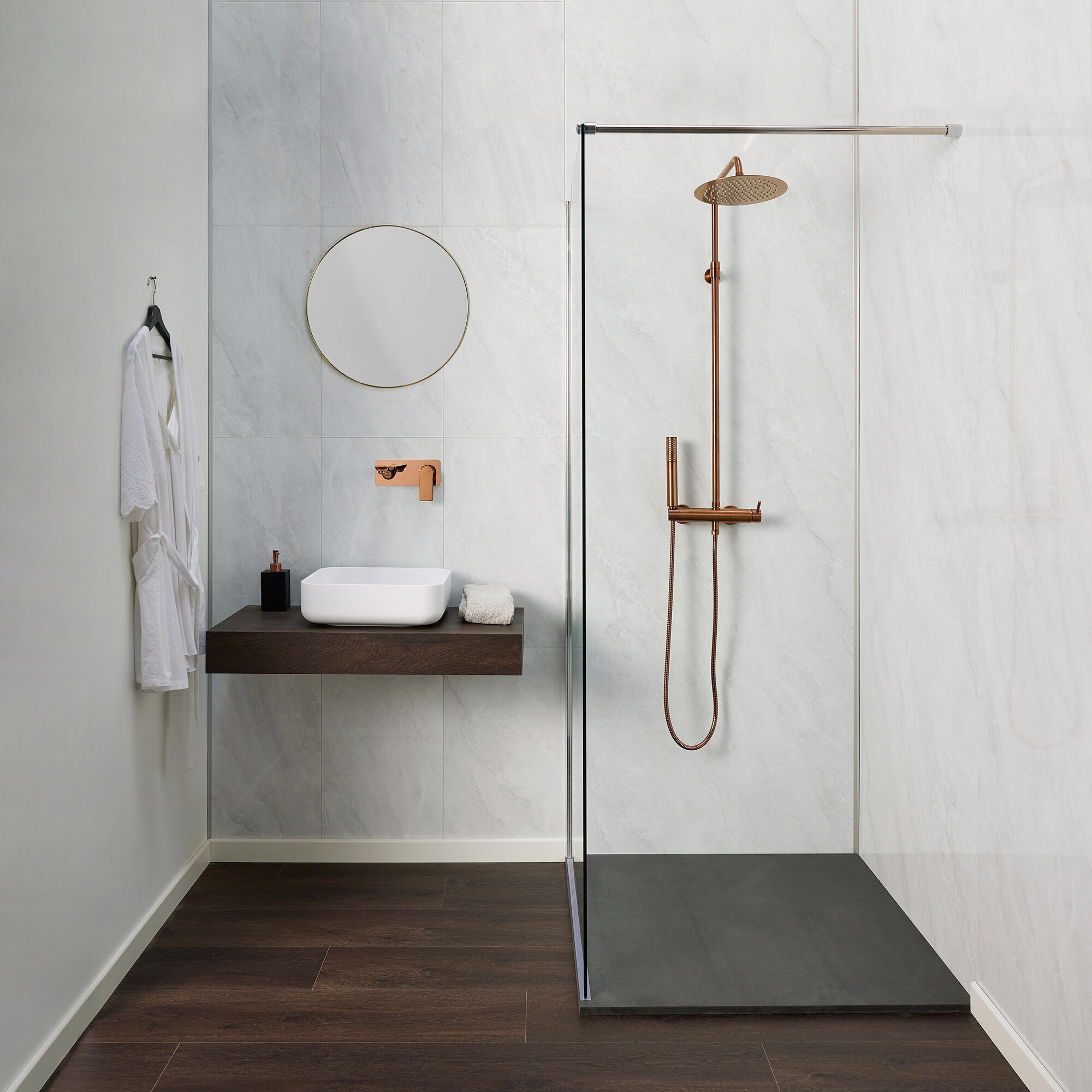 Revestimiento de pared de pvc gloss evora xl color blanco de 260x90 cm