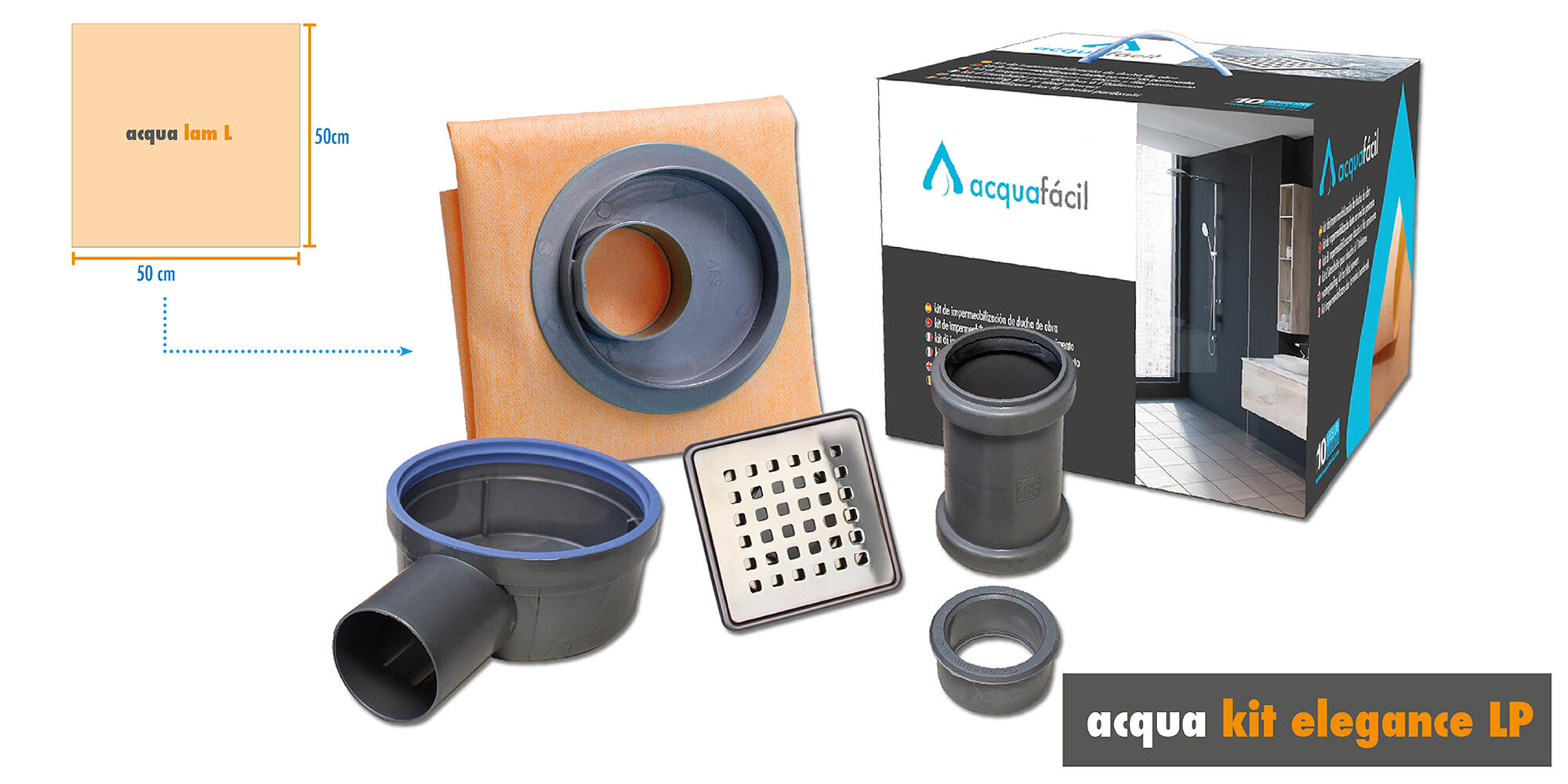 Kit plato ducha c/sumidero elegance lp