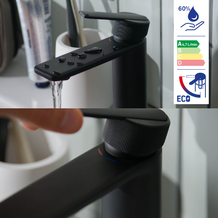 visuel économie d'eau robinet neo sensea noir