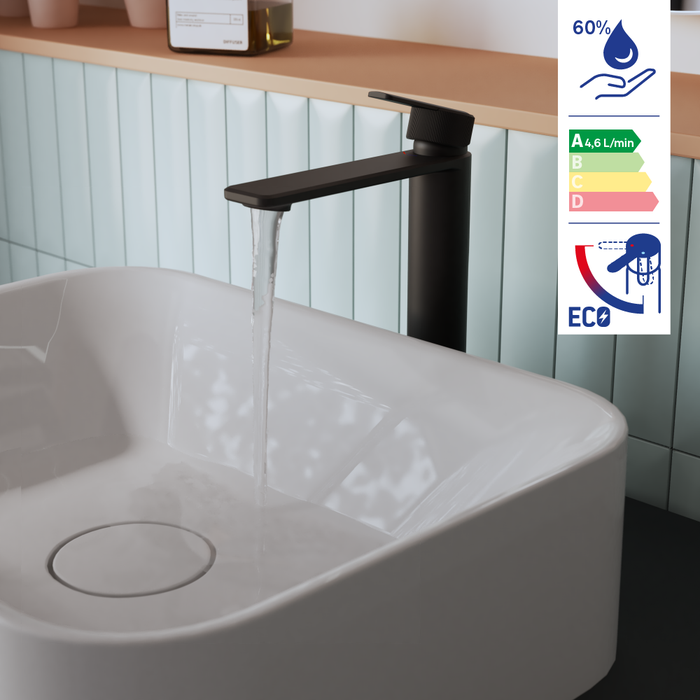 torneira cano alto neo preta 