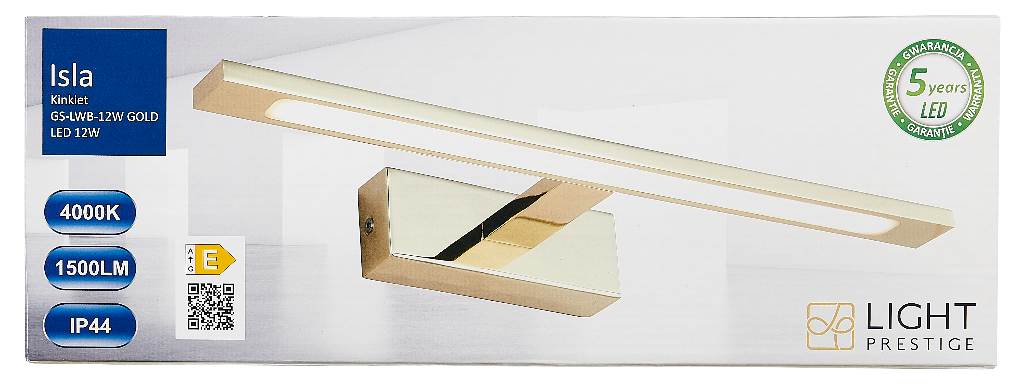 Kinkiet łazienkowy ISLA IP44 40 cm złoty LED LIGHT PRESTIGE - 5