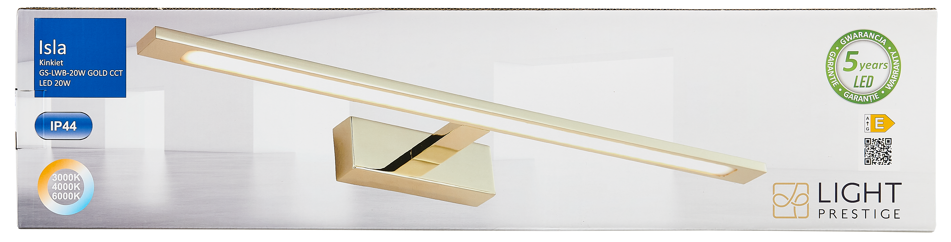Kinkiet łazienkowy ISLA IP44 60 cm złoty LED LIGHT PRESTIGE - 5