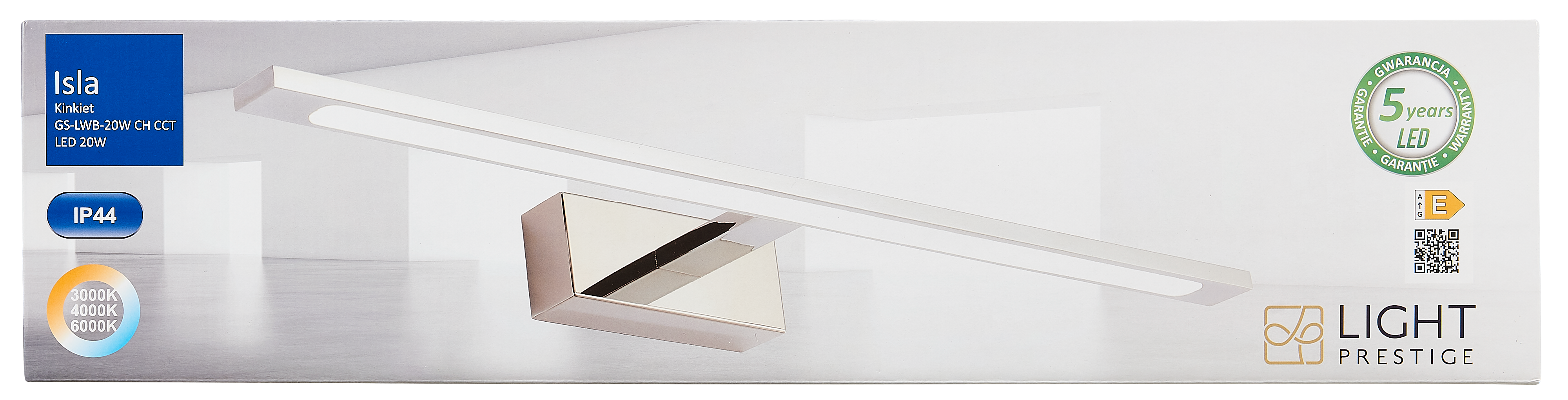 Kinkiet łazienkowy ISLA IP44 62 cm chrom LED LIGHT PRESTIGE - 5