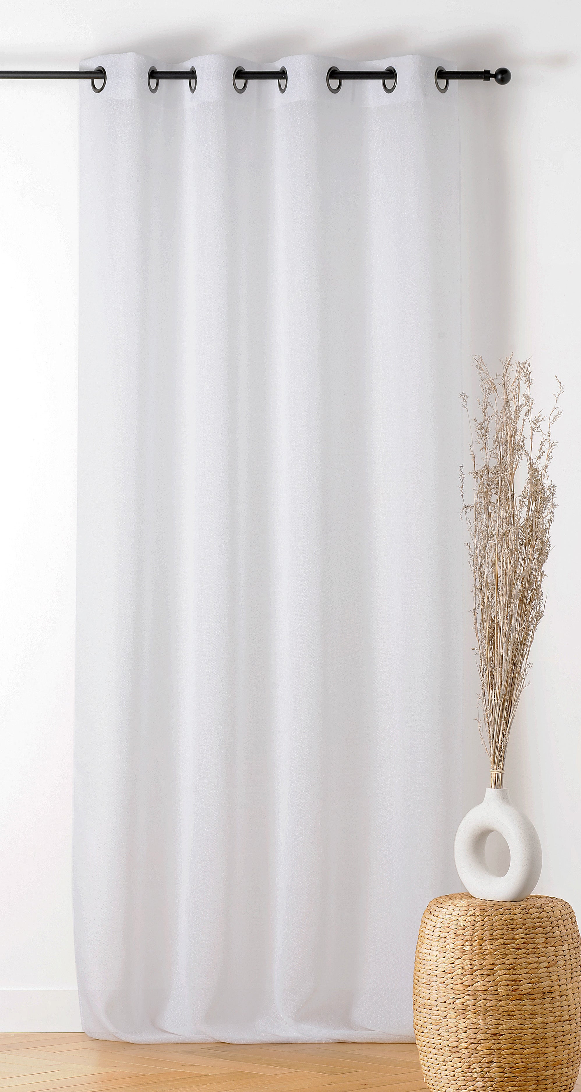 Voilage tamisant, Boucline, blanc H.240 x l.140 cm - 3