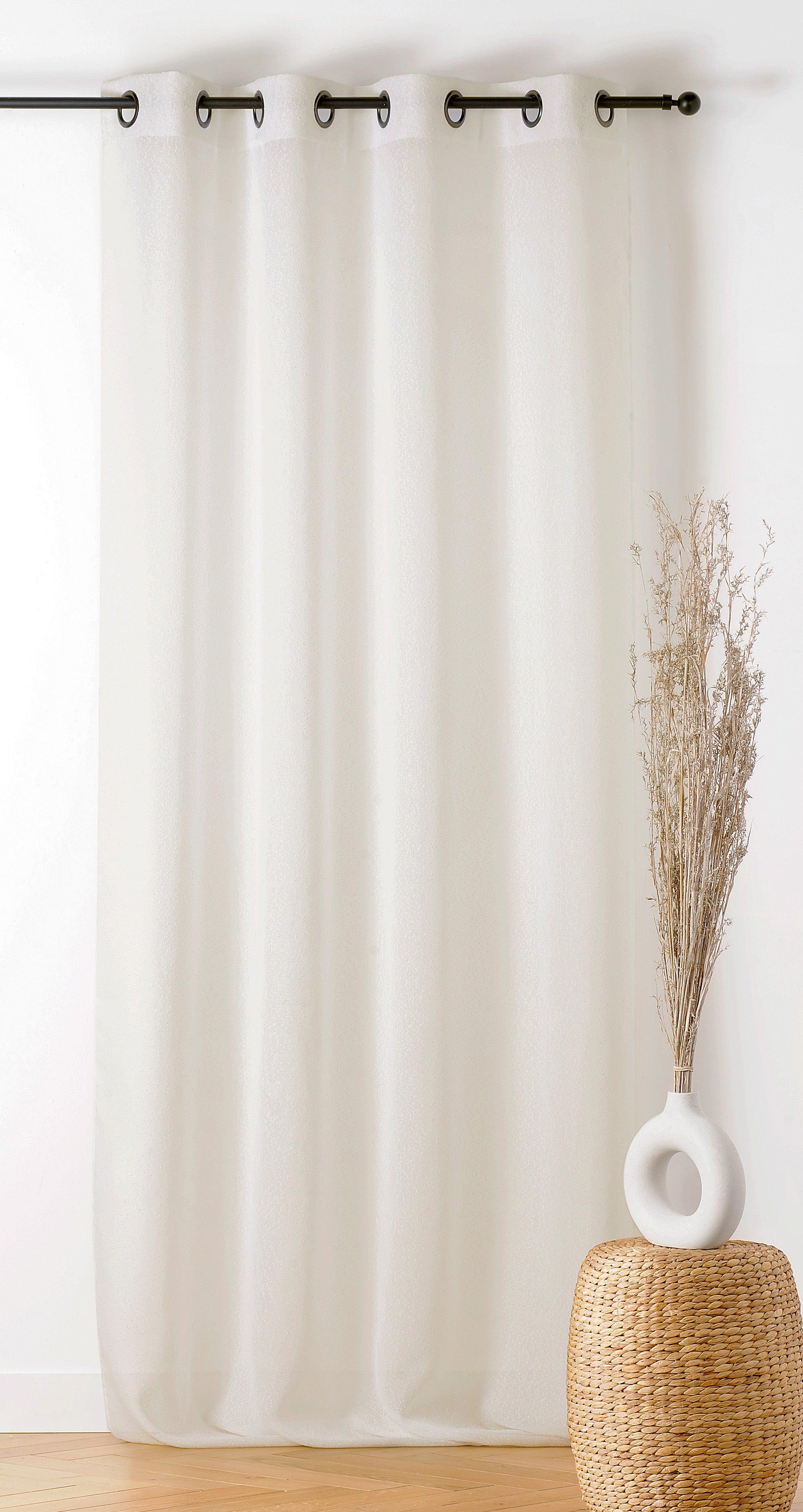 Voilage tamisant, Boucline, beige H.240 x l.140 cm - 3