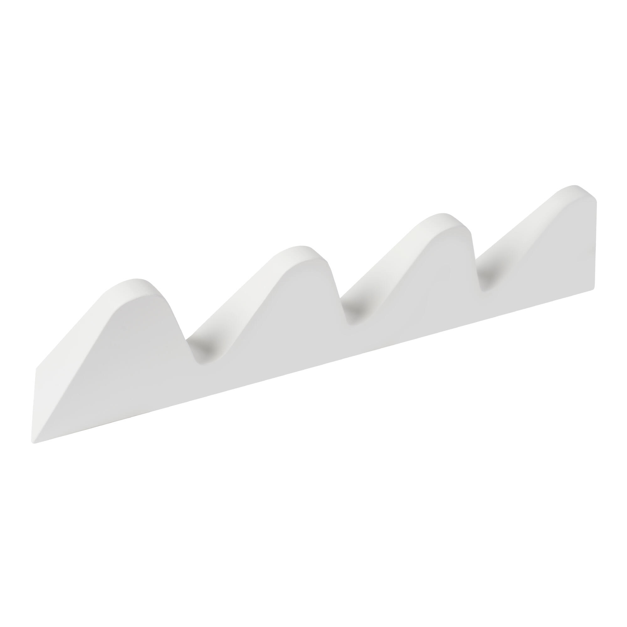 Perchero de pared elio madera blanco con 4 ganchos