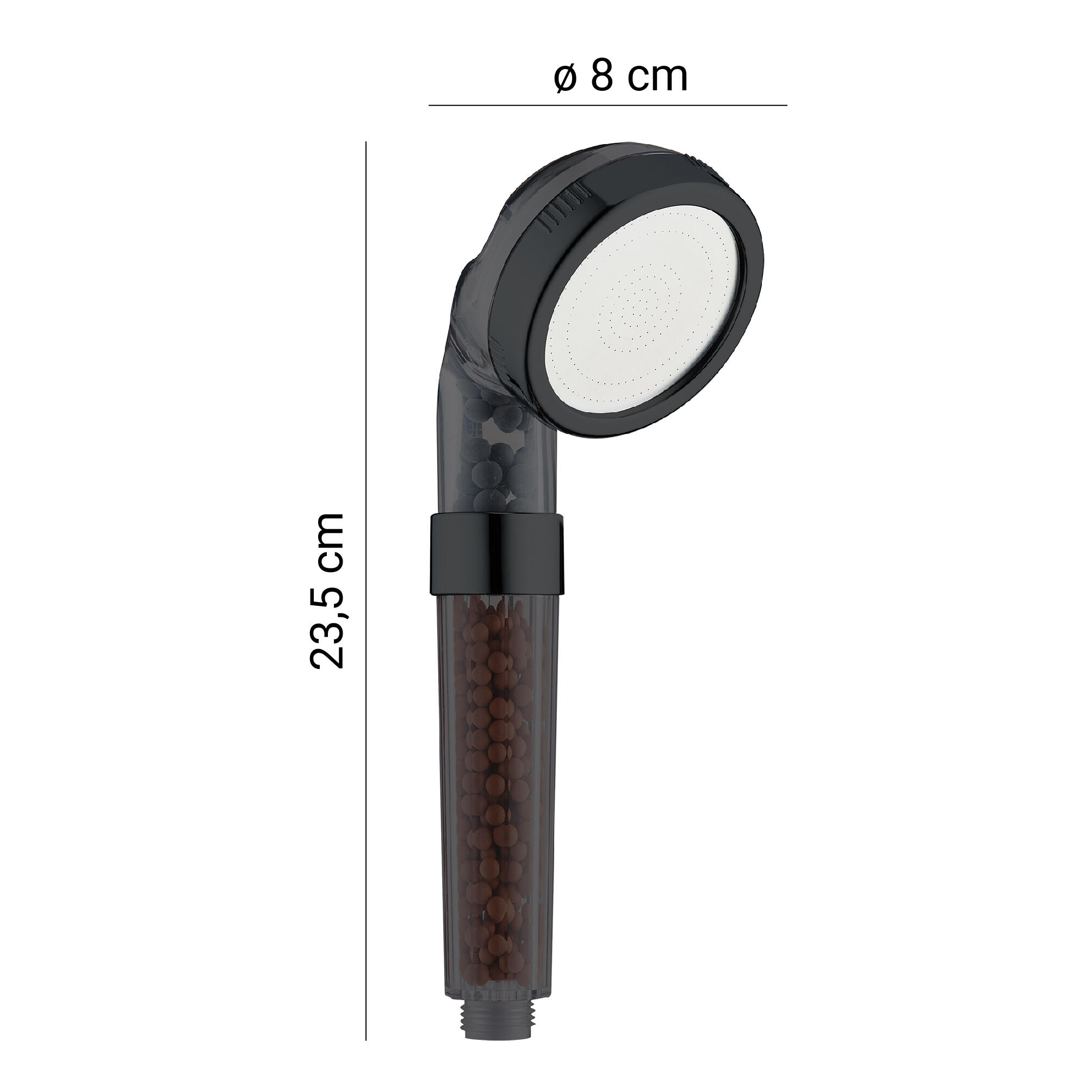 Alcachofa de ducha GEDY Top 05 Pure negro con 1 función. - 2