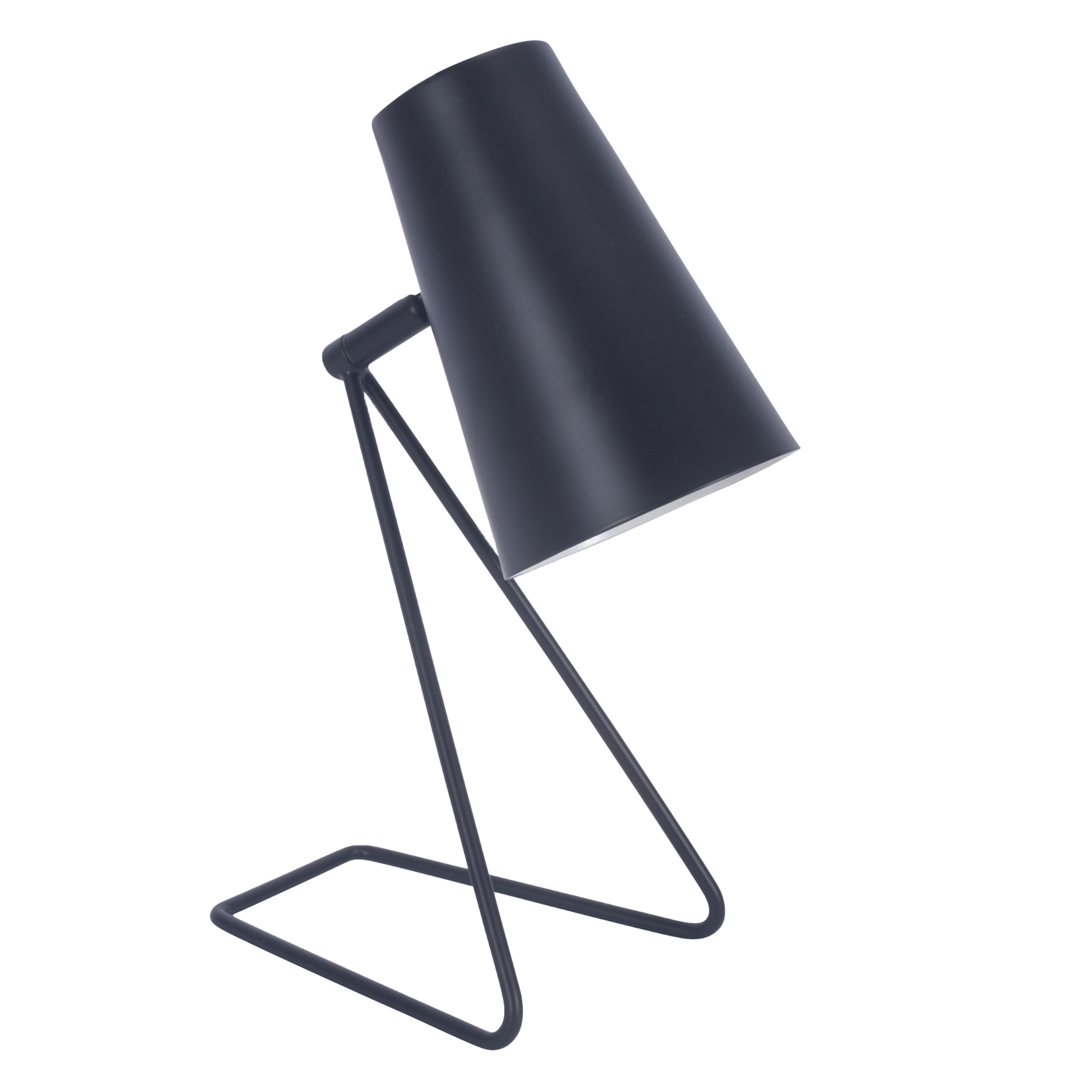 Lámpara de mesa compatible con casquillo E14 Moeta INSPIRE con estructura hierro negro pantalla negra de acero alimentación a red - 3