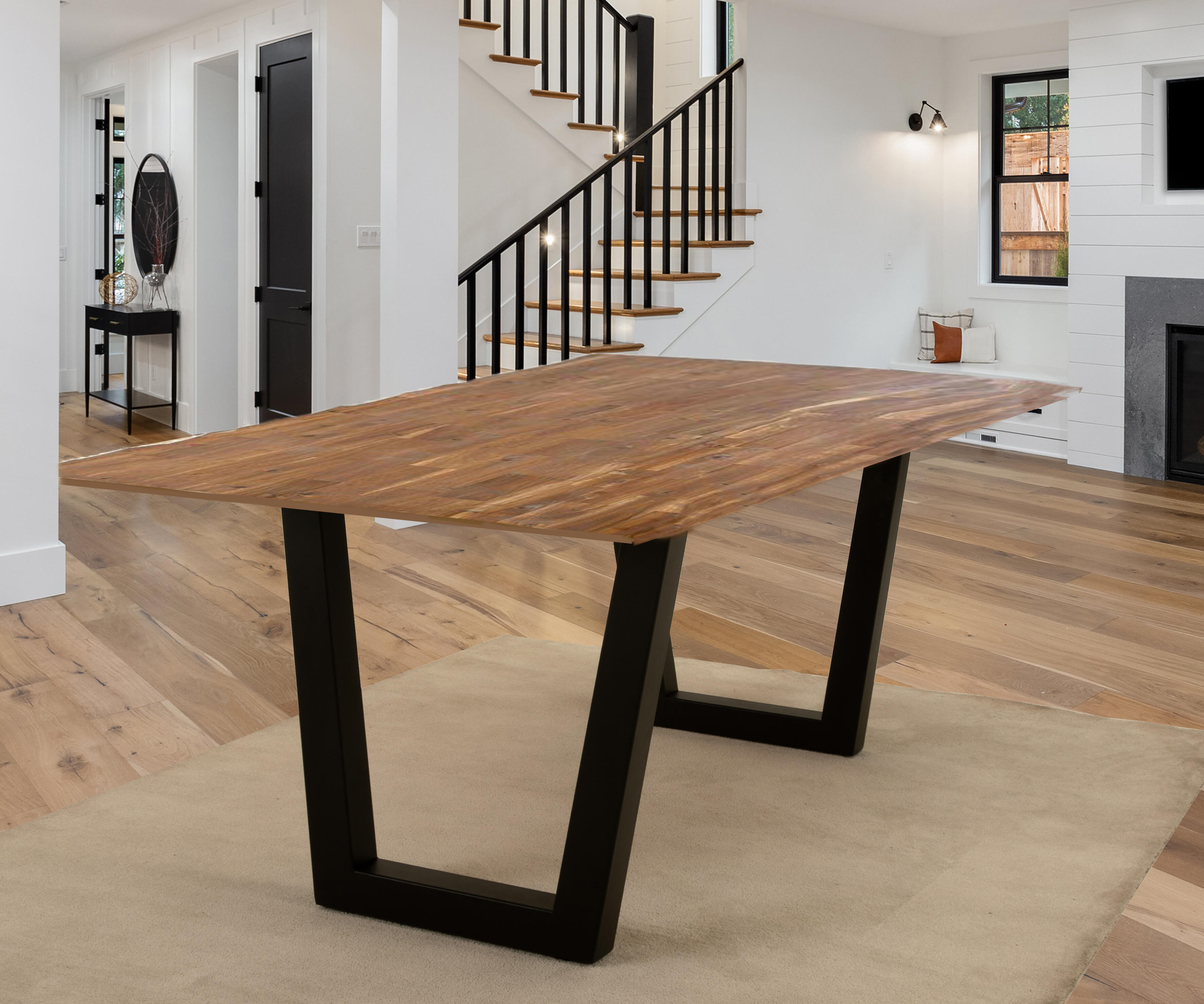 Tavola lamellare in legno di acacia, L 85 x 200 cm x Sp 30 mm - 2