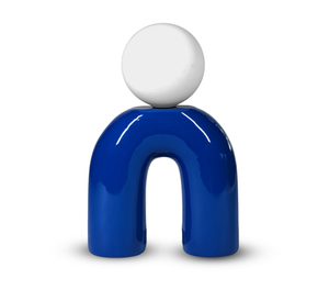 Lampe Pop U, céramique, bleu, G9