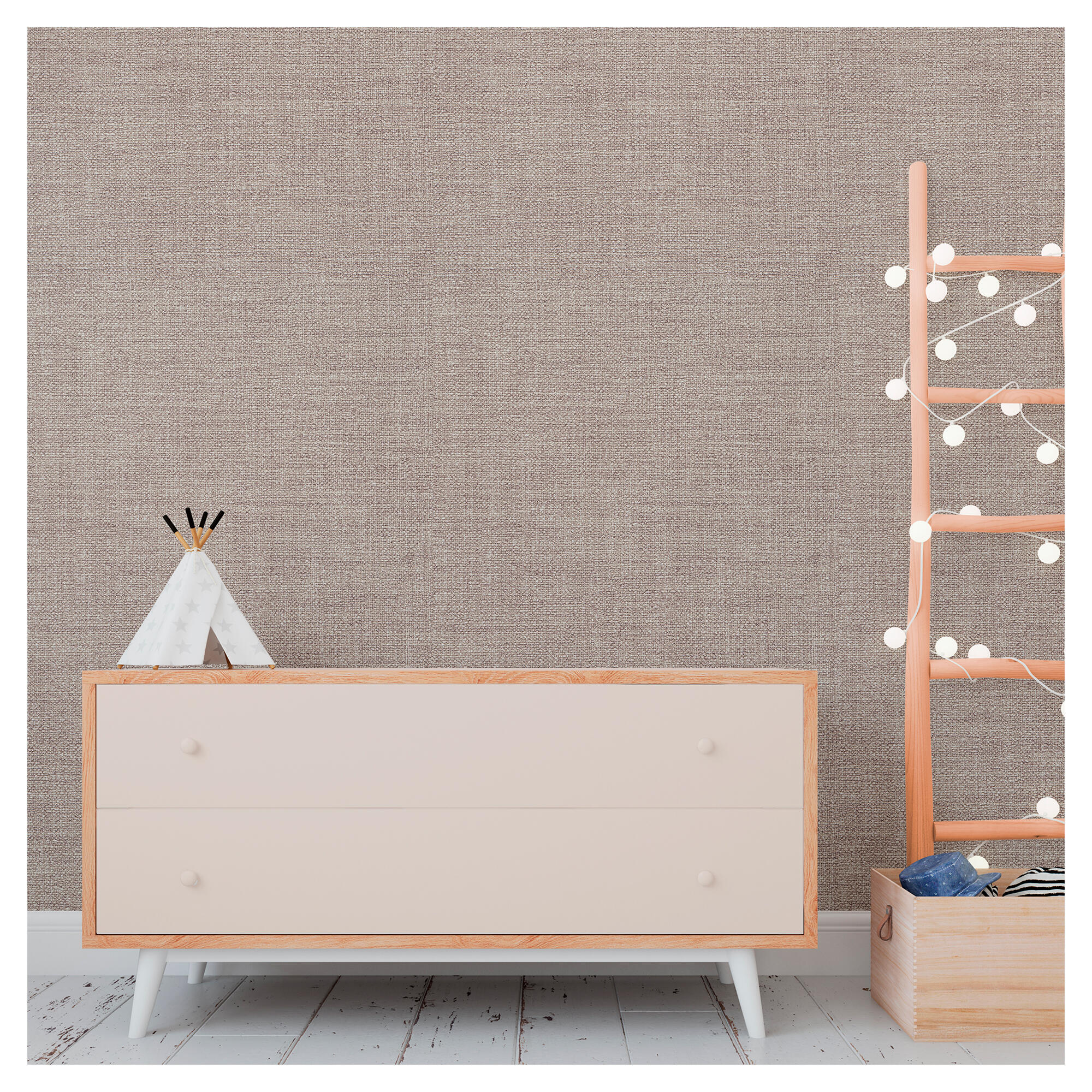 Papel pintado vinilo aplicación cola en pared liso textura 34300-3 marrón 53cmx10.05m lavable apto para cocinas o baños