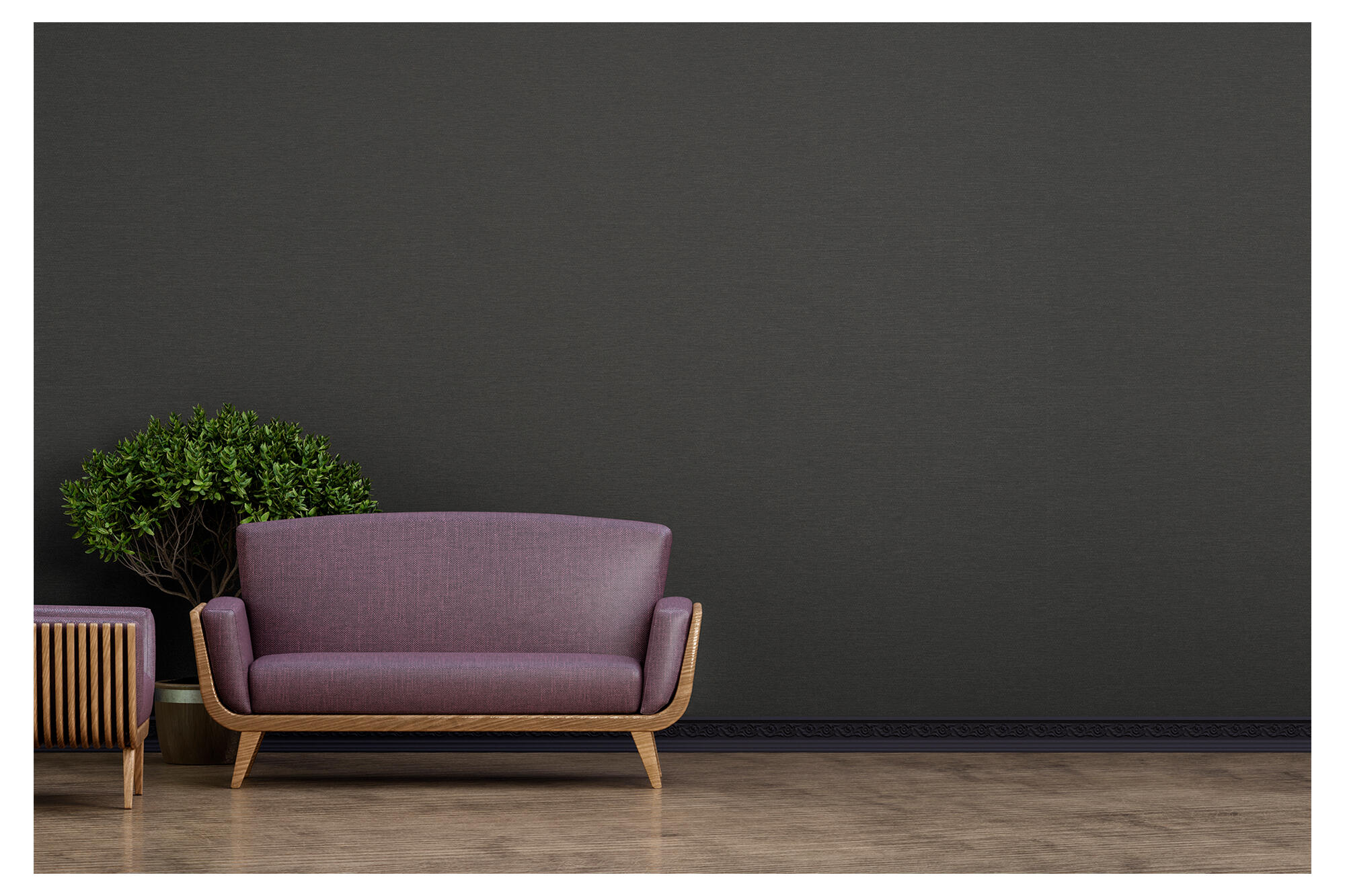 Papel pintado vinilo aplicación cola en pared liso textura 44341-6 marrón vinelus 53cmx10.05m lavable apto para cocinas o baños