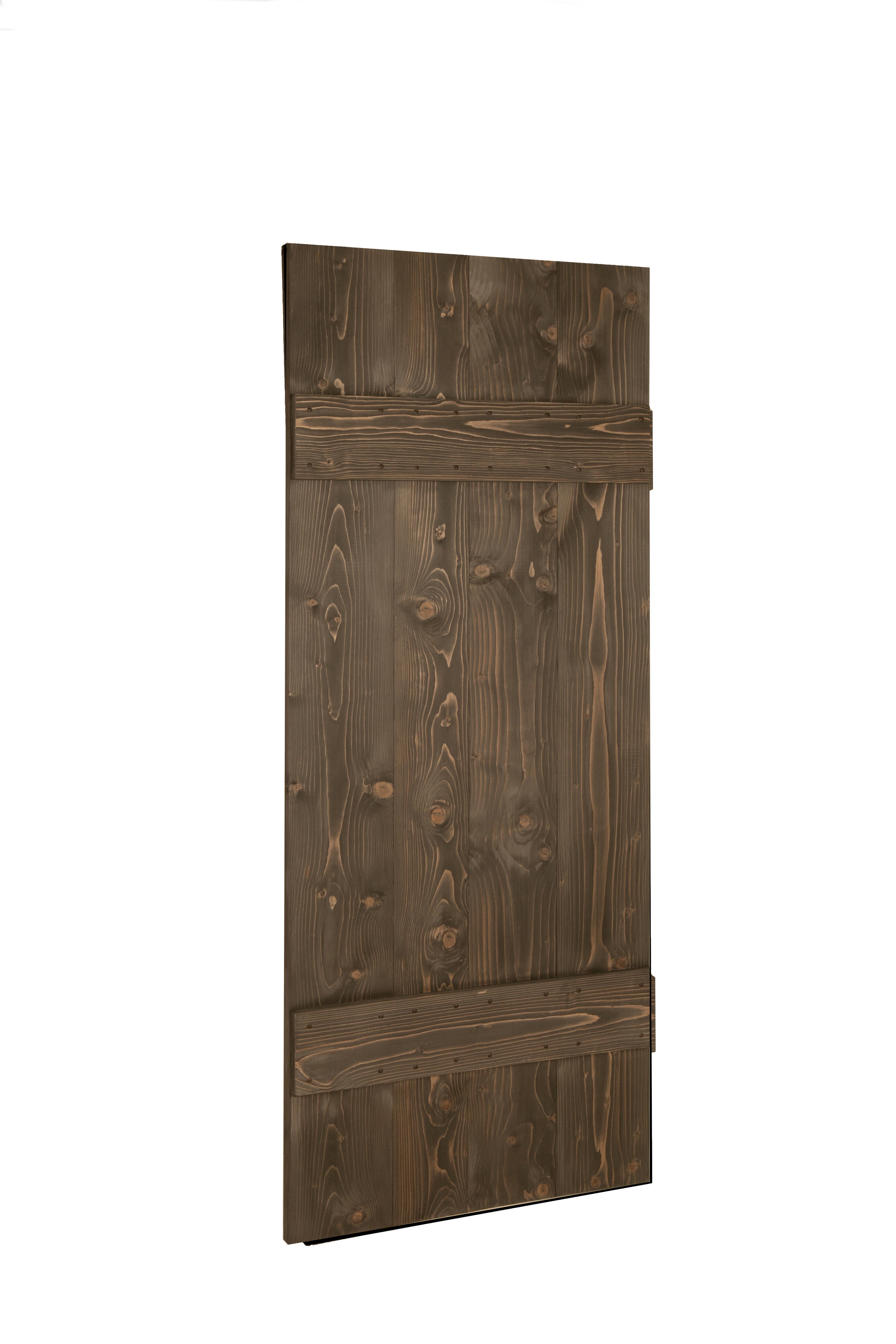 Anta per porta scorrevole Barn Ebano in legno massello ebano, L 86 x H 215 cm spessore 45 mm, apertura reversibile - 4